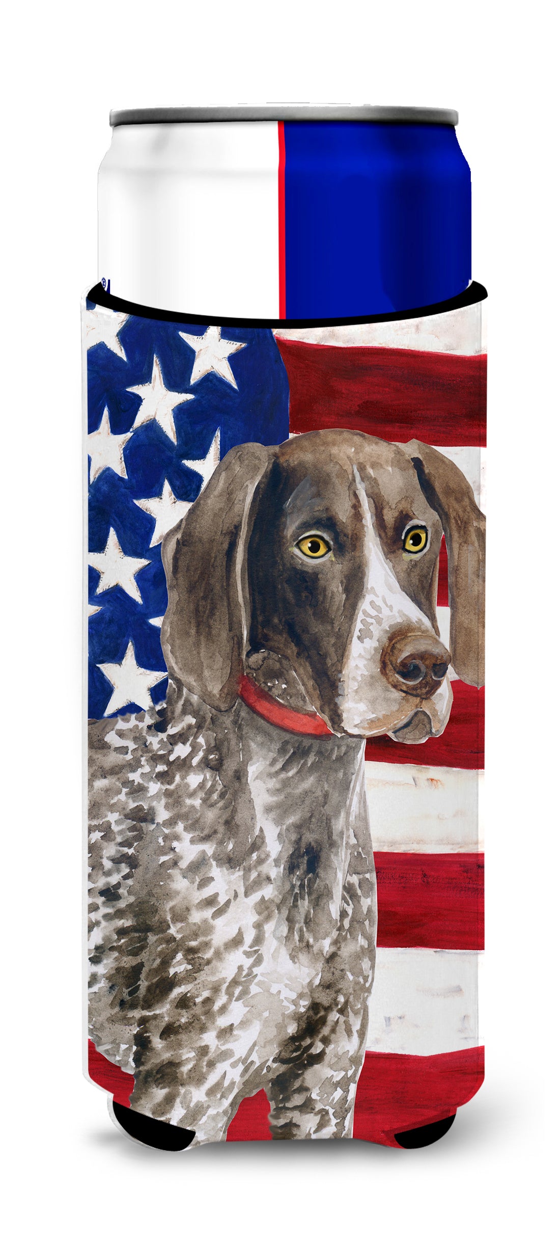 German Shorthaired Pointer Patriotic  Ultra Hugger for slim cans BB9641MUK  the-store.com.