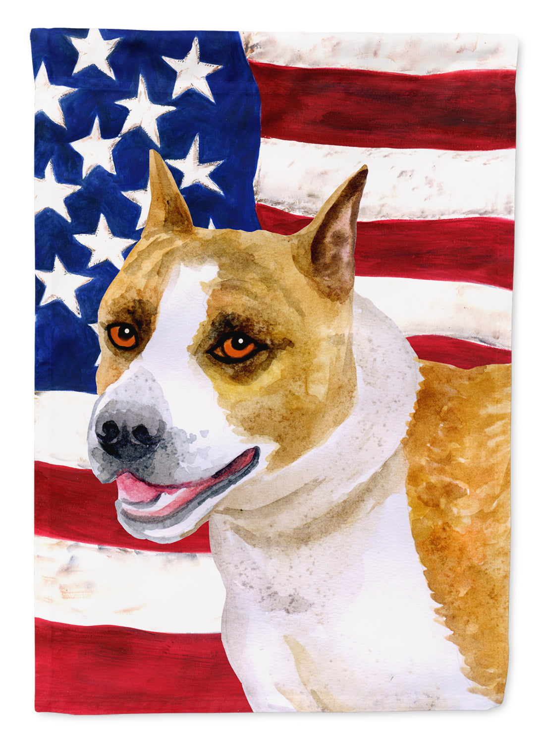 American Staffordshire Patriotic Flag Canvas House Size BB9644CHF  the-store.com.