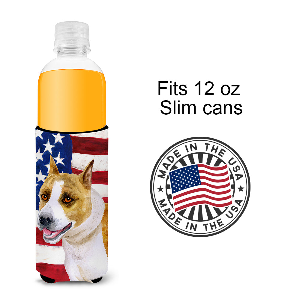 American Staffordshire Patriotic  Ultra Hugger for slim cans BB9644MUK