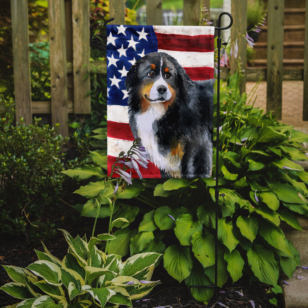 Bernese Mountain Dog Patriotic Flag Garden Size BB9645GF