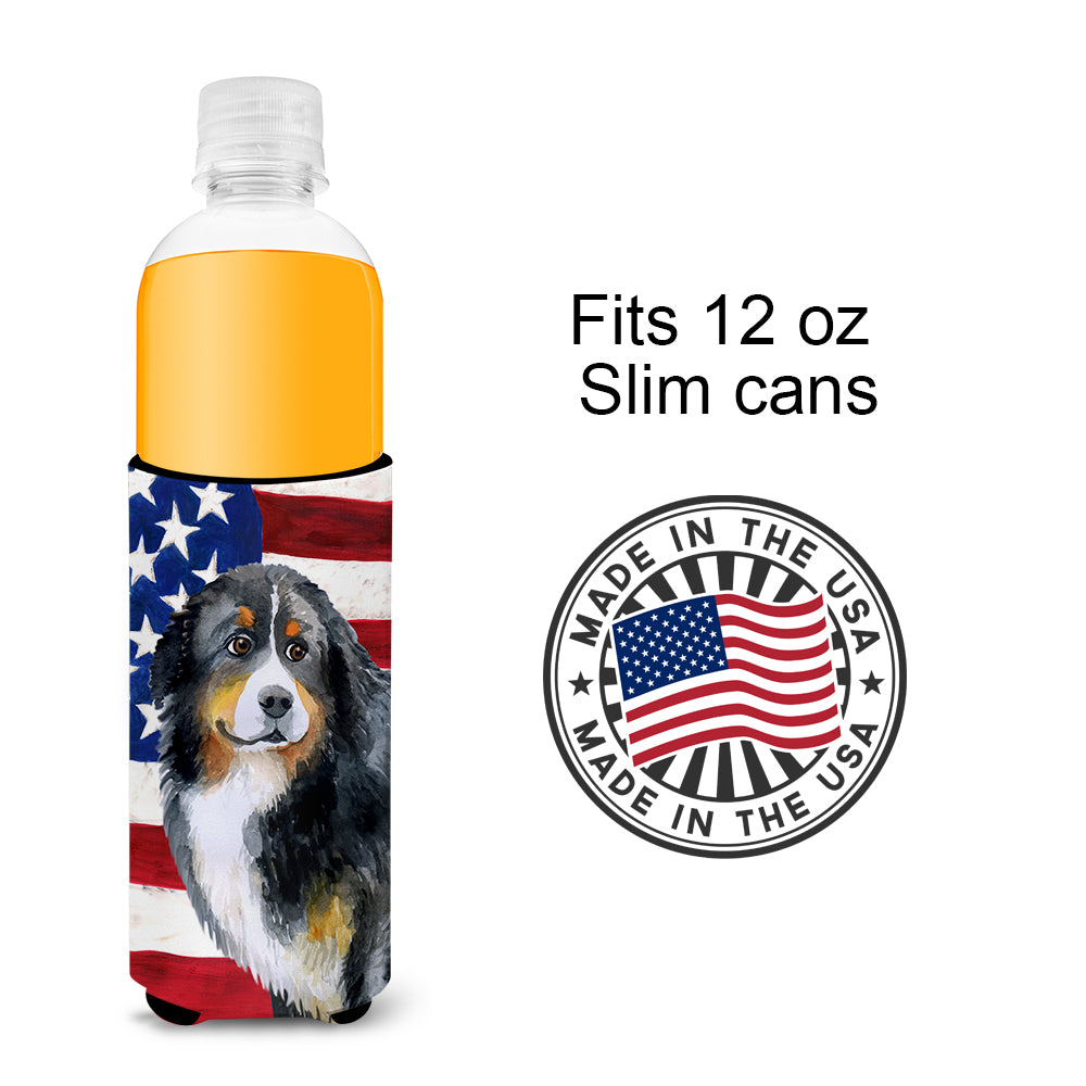 Bernese Mountain Dog Patriotic  Ultra Hugger for slim cans BB9645MUK