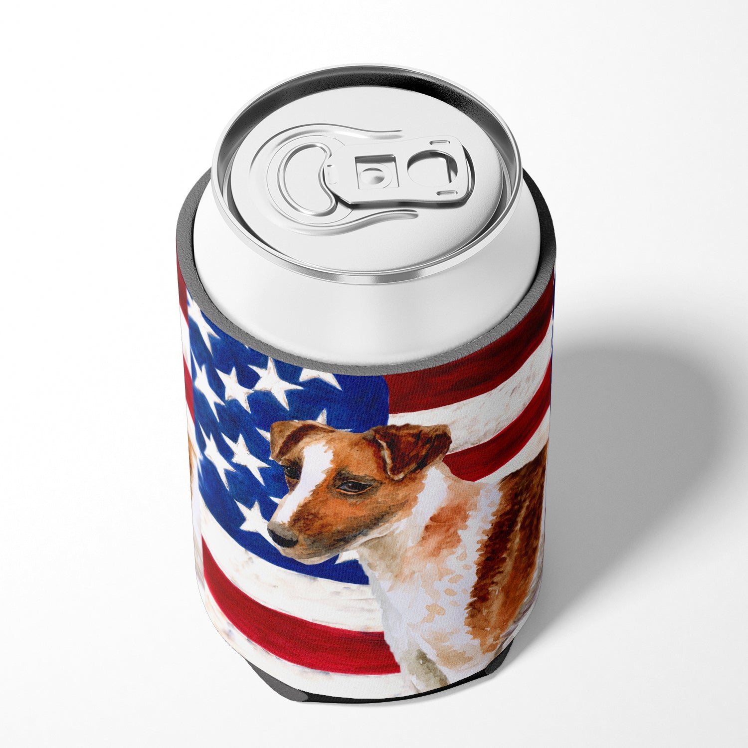 Smooth Fox Terrier Patriotic Can or Bottle Hugger BB9647CC  the-store.com.