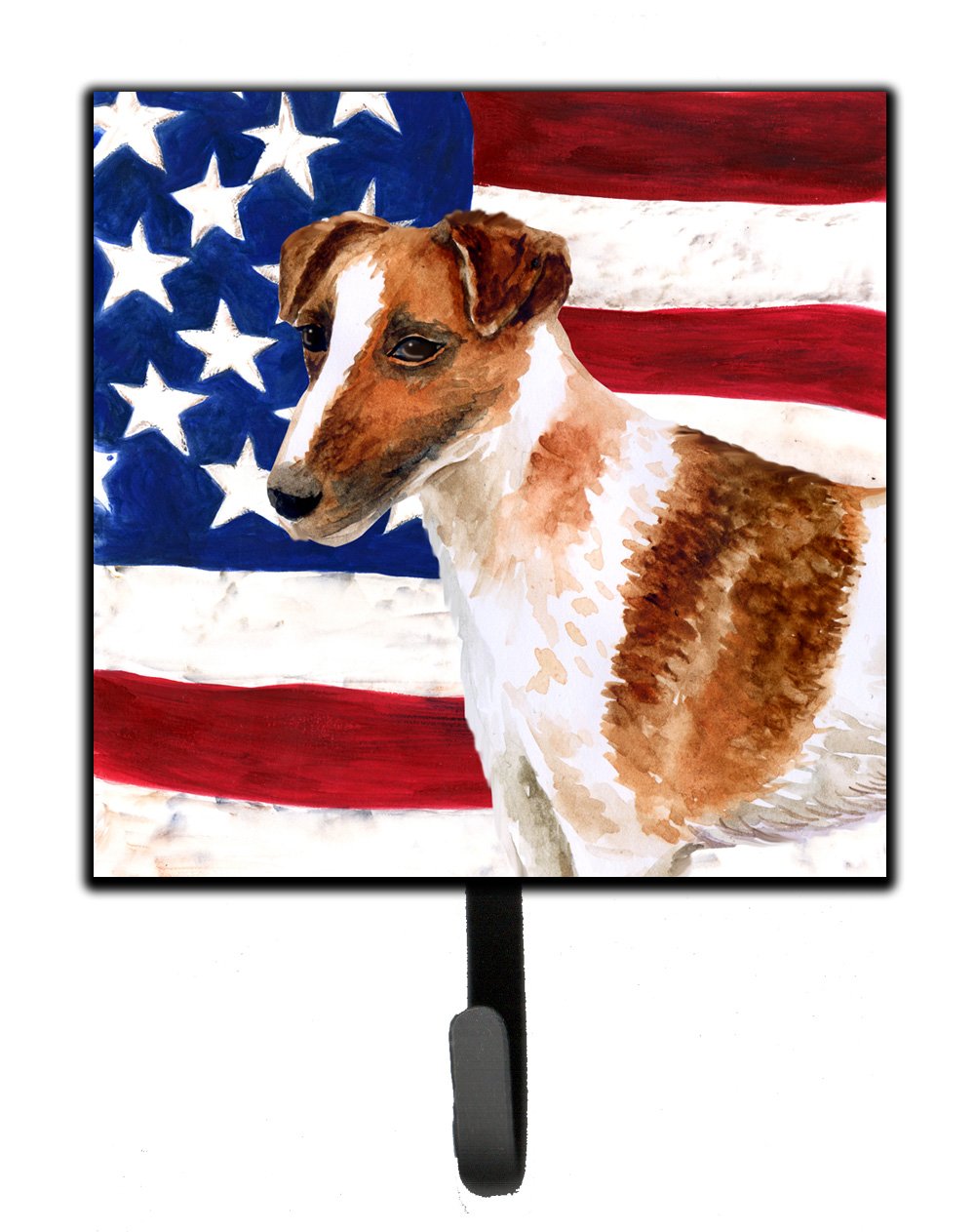 Smooth Fox Terrier Patriotic Leash or Key Holder BB9647SH4 by Caroline&#39;s Treasures