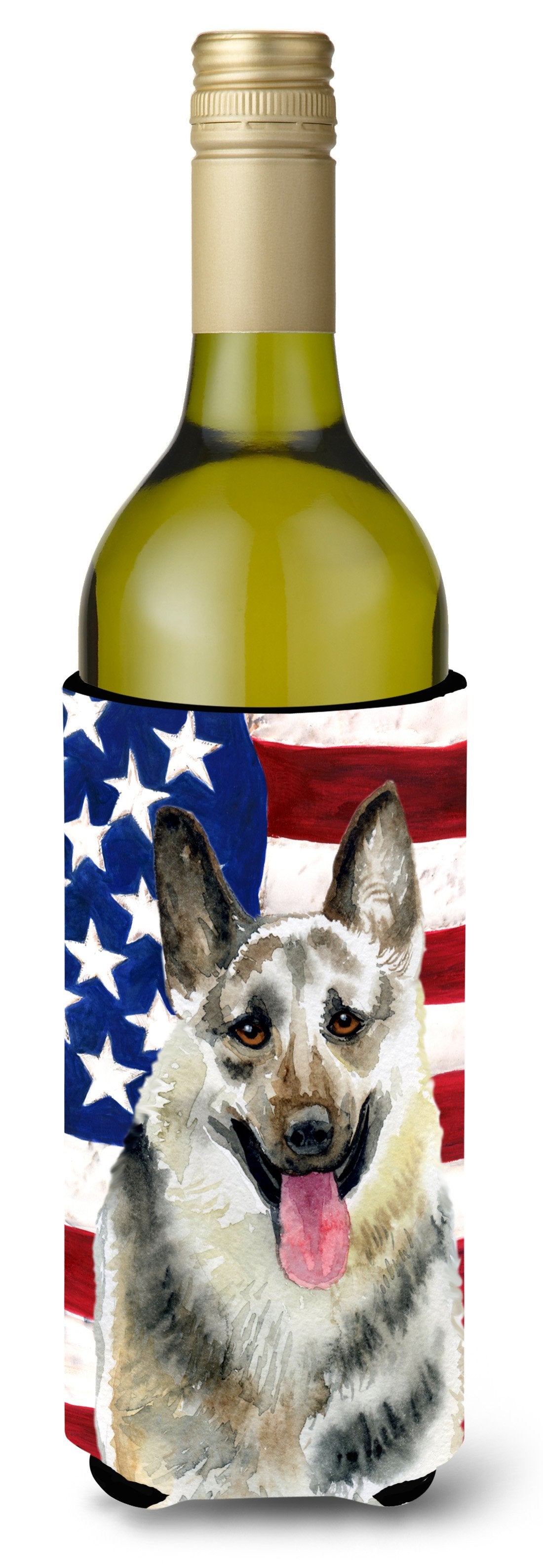 East-European Shepherd Patriotic Wine Bottle Beverge Insulator Hugger BB9649LITERK by Caroline&#39;s Treasures