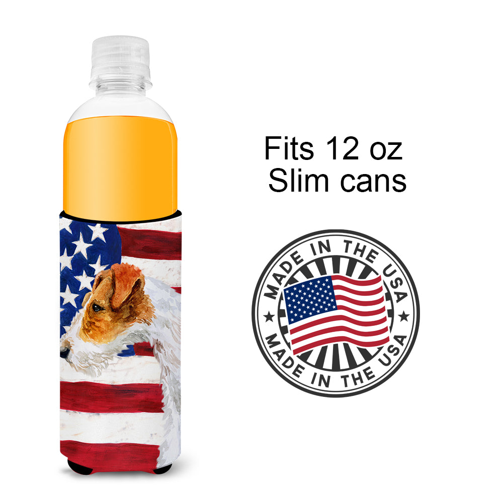 Fox Terrier Patriotic  Ultra Hugger for slim cans BB9650MUK