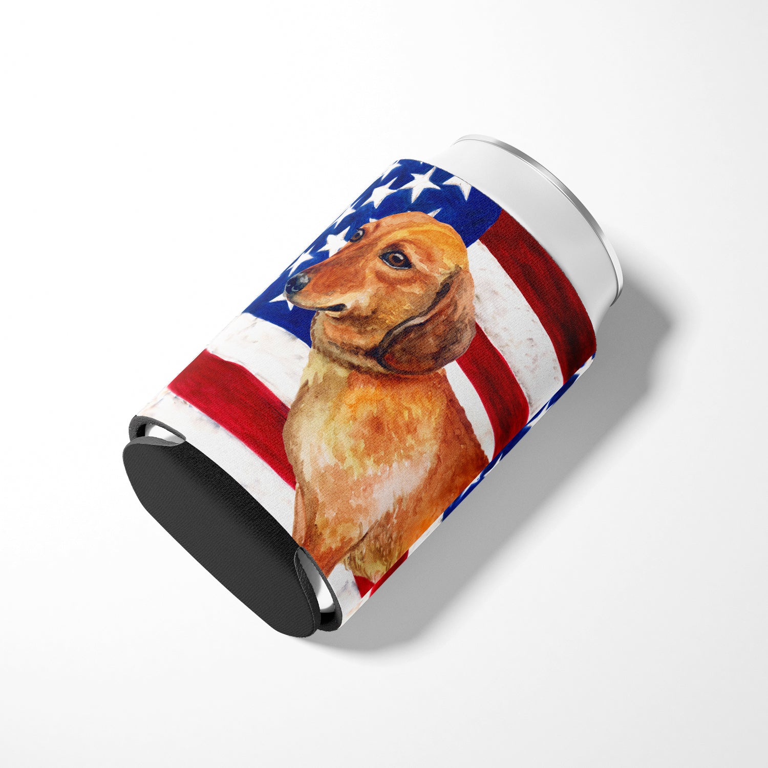 Dachshund Patriotic Can or Bottle Hugger BB9652CC  the-store.com.