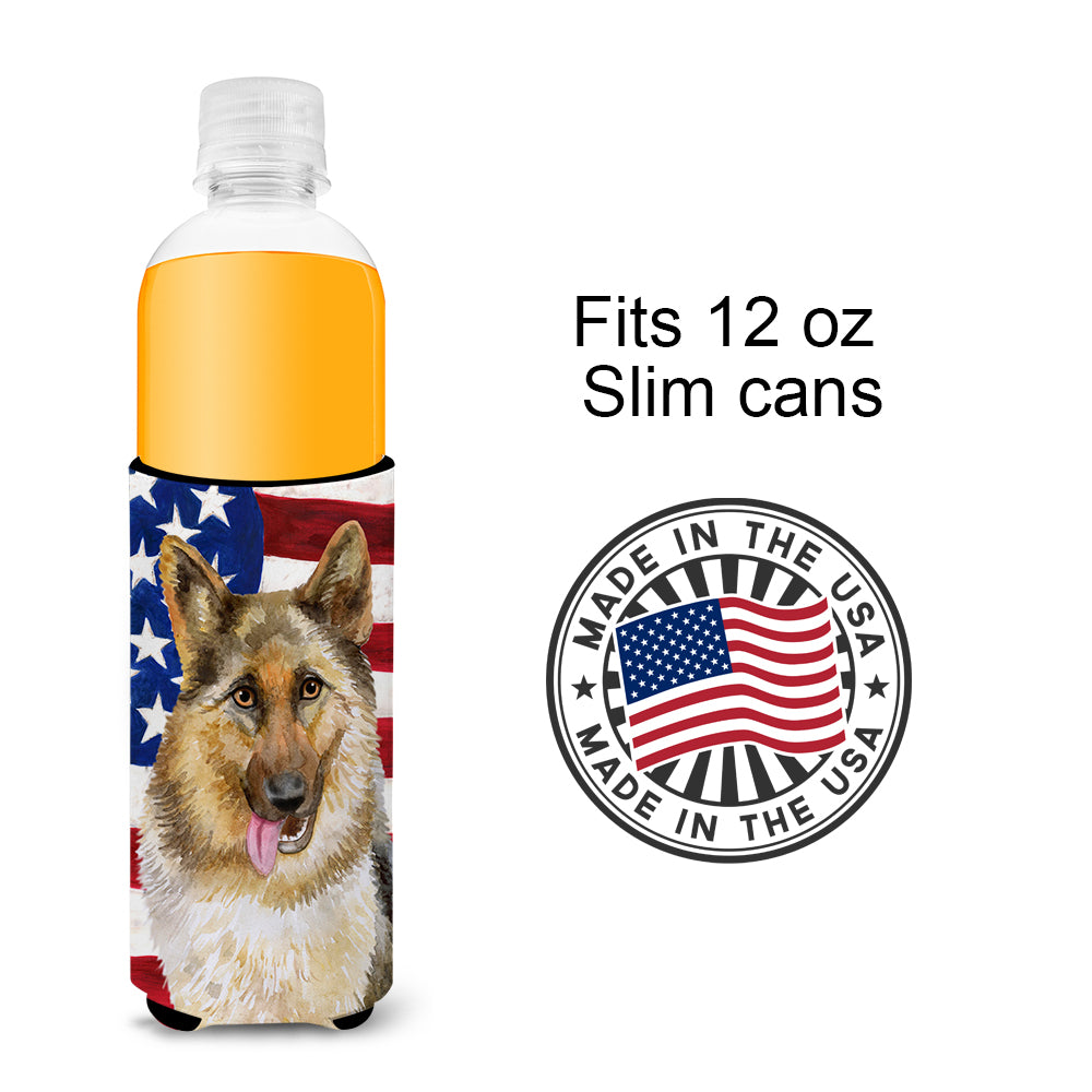 German Shepherd Patriotic  Ultra Hugger for slim cans BB9654MUK
