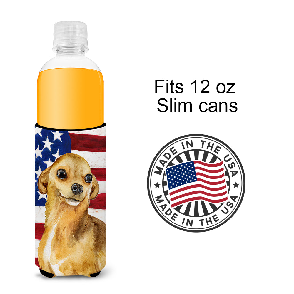 Chihuahua Patriotic  Ultra Hugger for slim cans BB9658MUK  the-store.com.