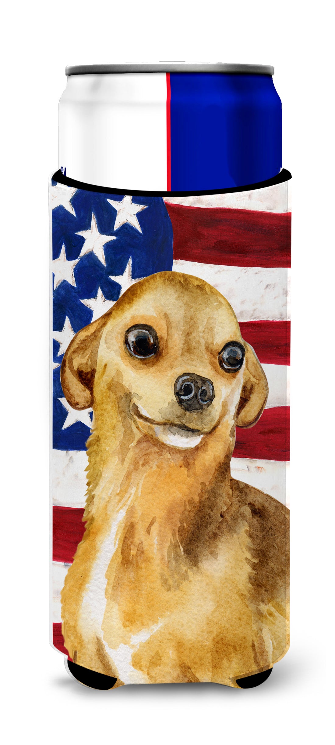 Chihuahua Patriotic  Ultra Hugger for slim cans BB9658MUK  the-store.com.