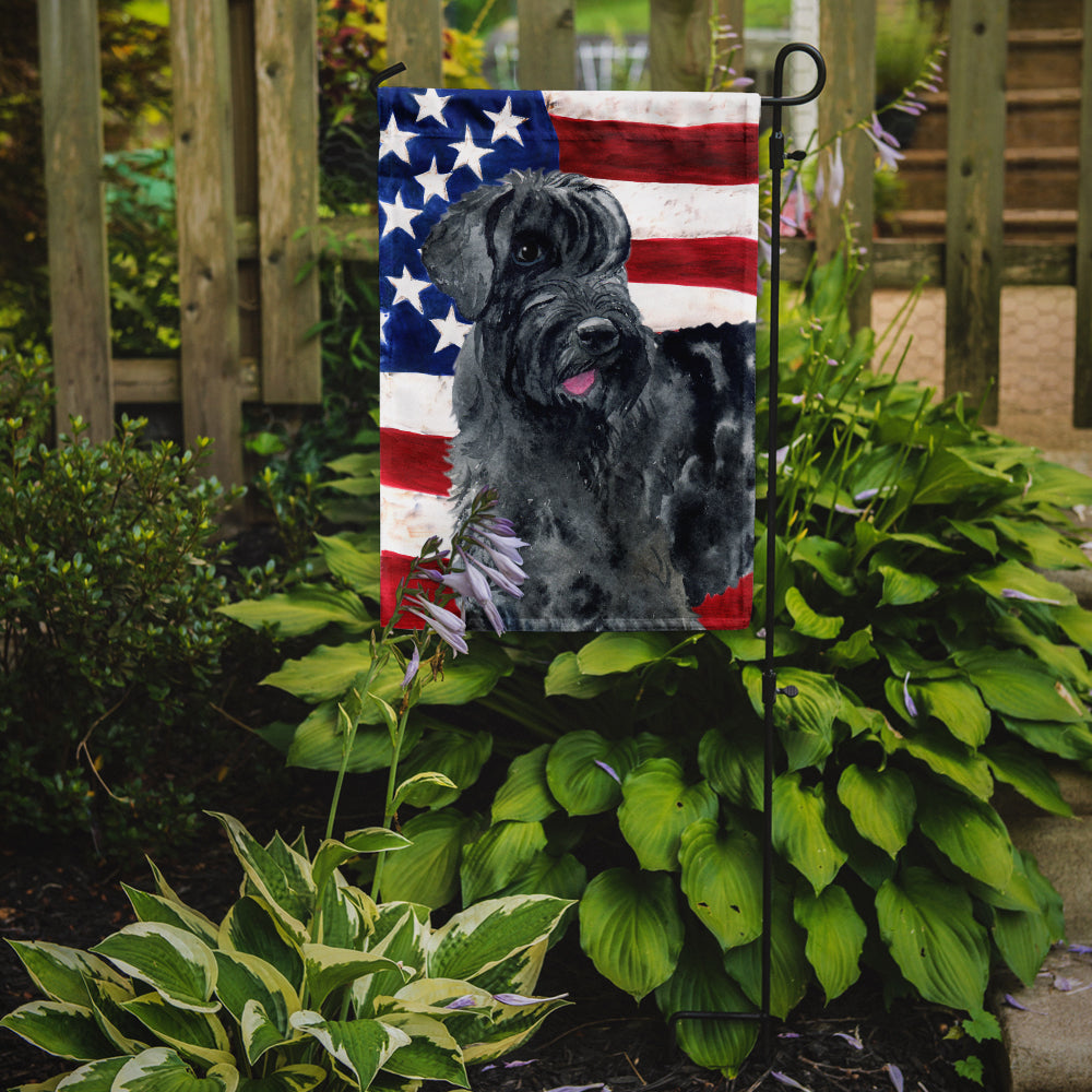 Caroline's Treasures Giant Schnauzer Patriotic Garden Flag - Outdoor Decorative Yard Flag BB9660GF