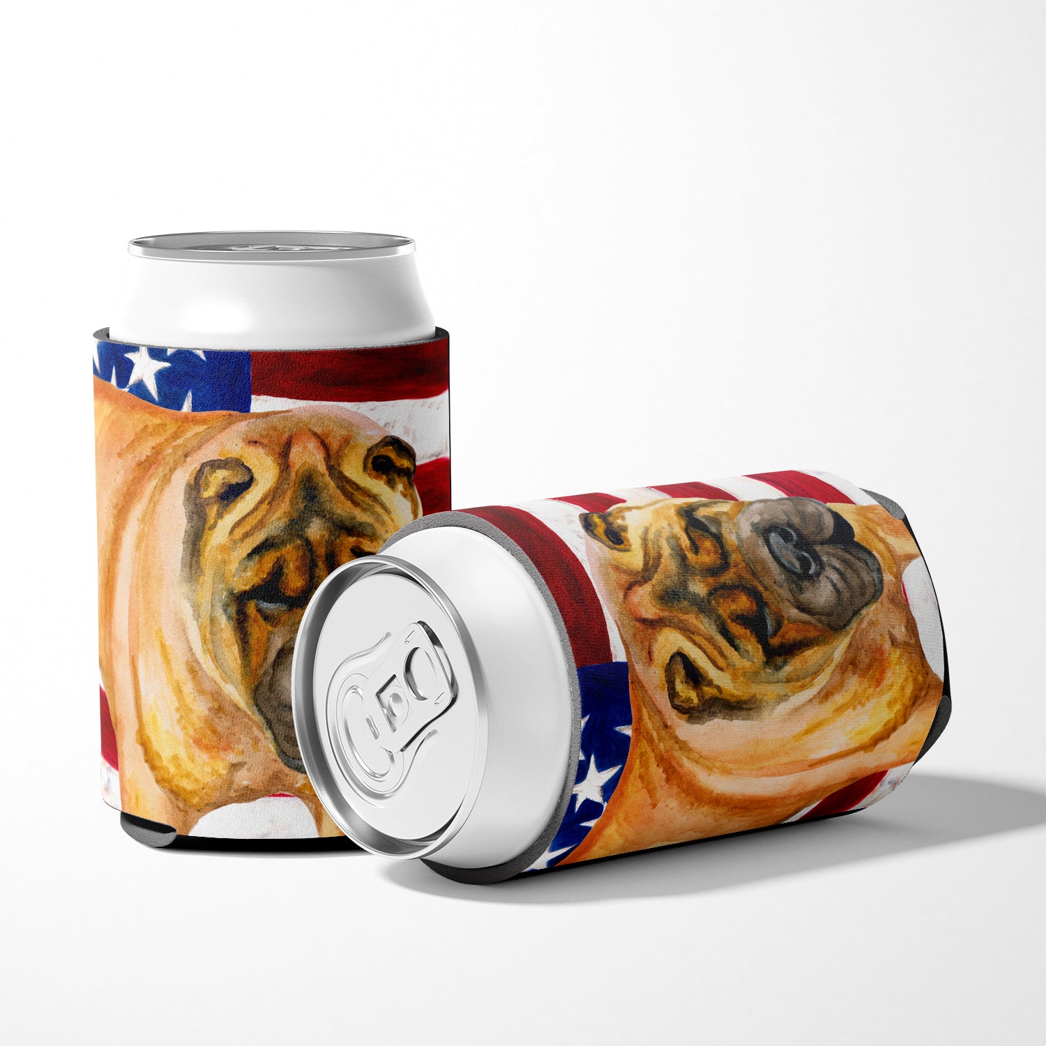 Shar Pei Patriotic Can or Bottle Hugger BB9661CC  the-store.com.