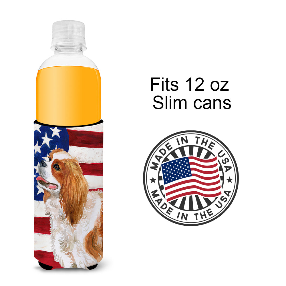 Cavalier Spaniel Patriotic  Ultra Hugger for slim cans BB9663MUK
