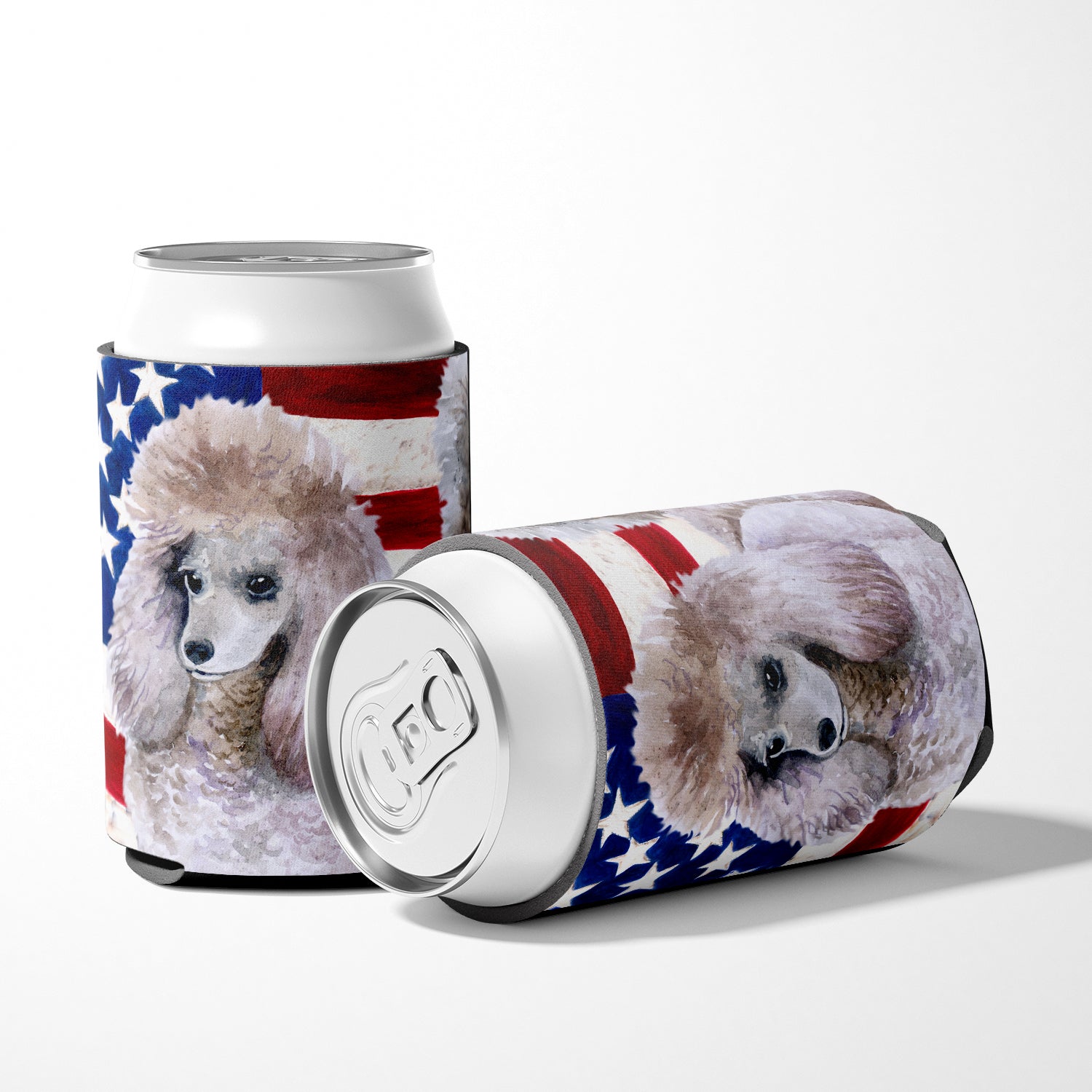 Poodle Patriotic Can or Bottle Hugger BB9665CC