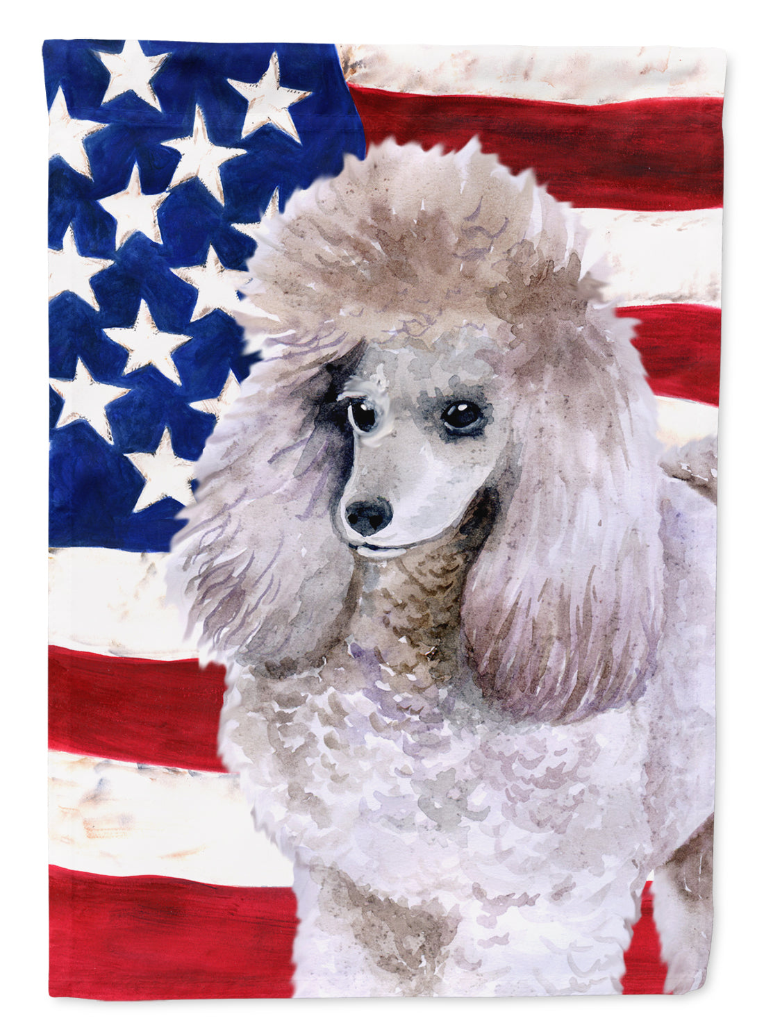 Poodle Patriotic Flag Canvas House Size BB9665CHF
