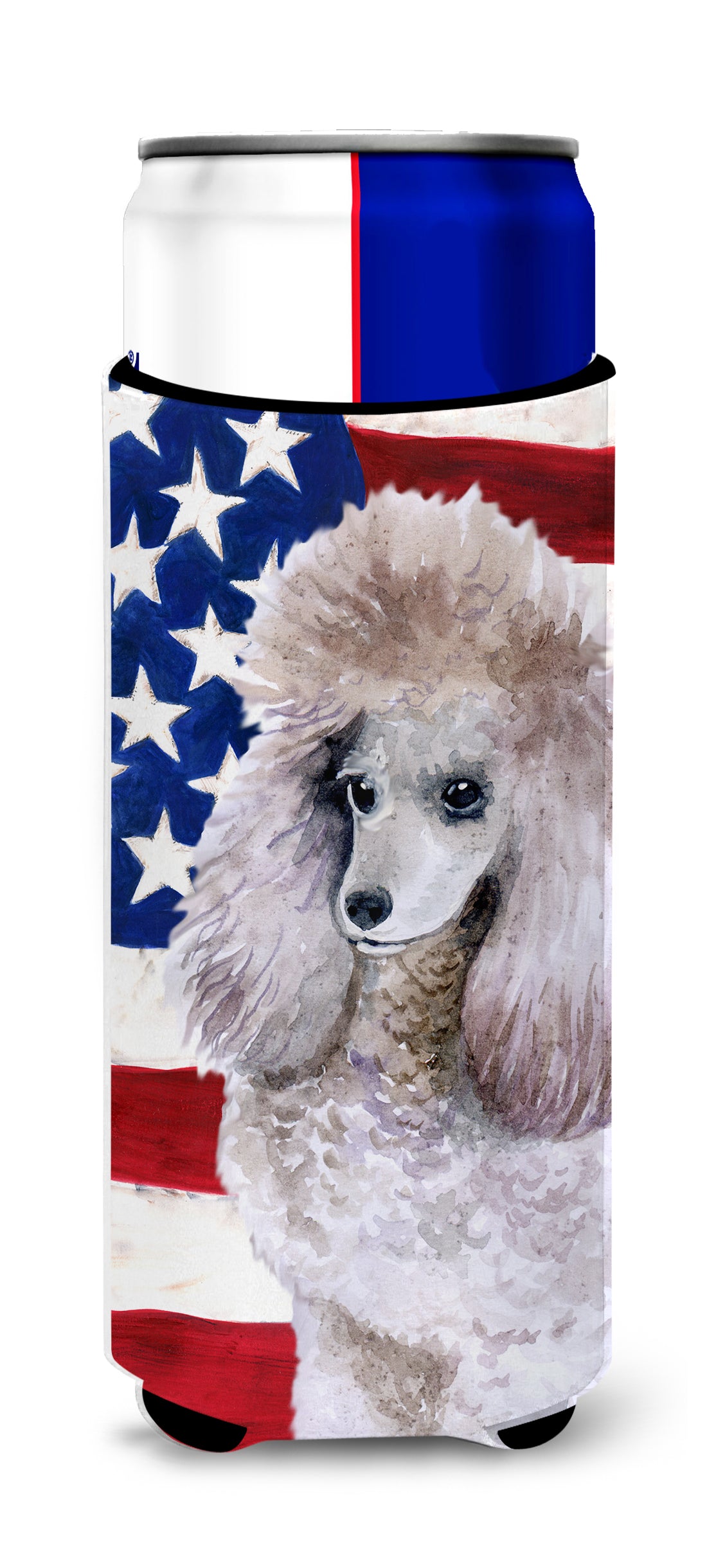 Poodle Patriotic  Ultra Hugger for slim cans BB9665MUK  the-store.com.