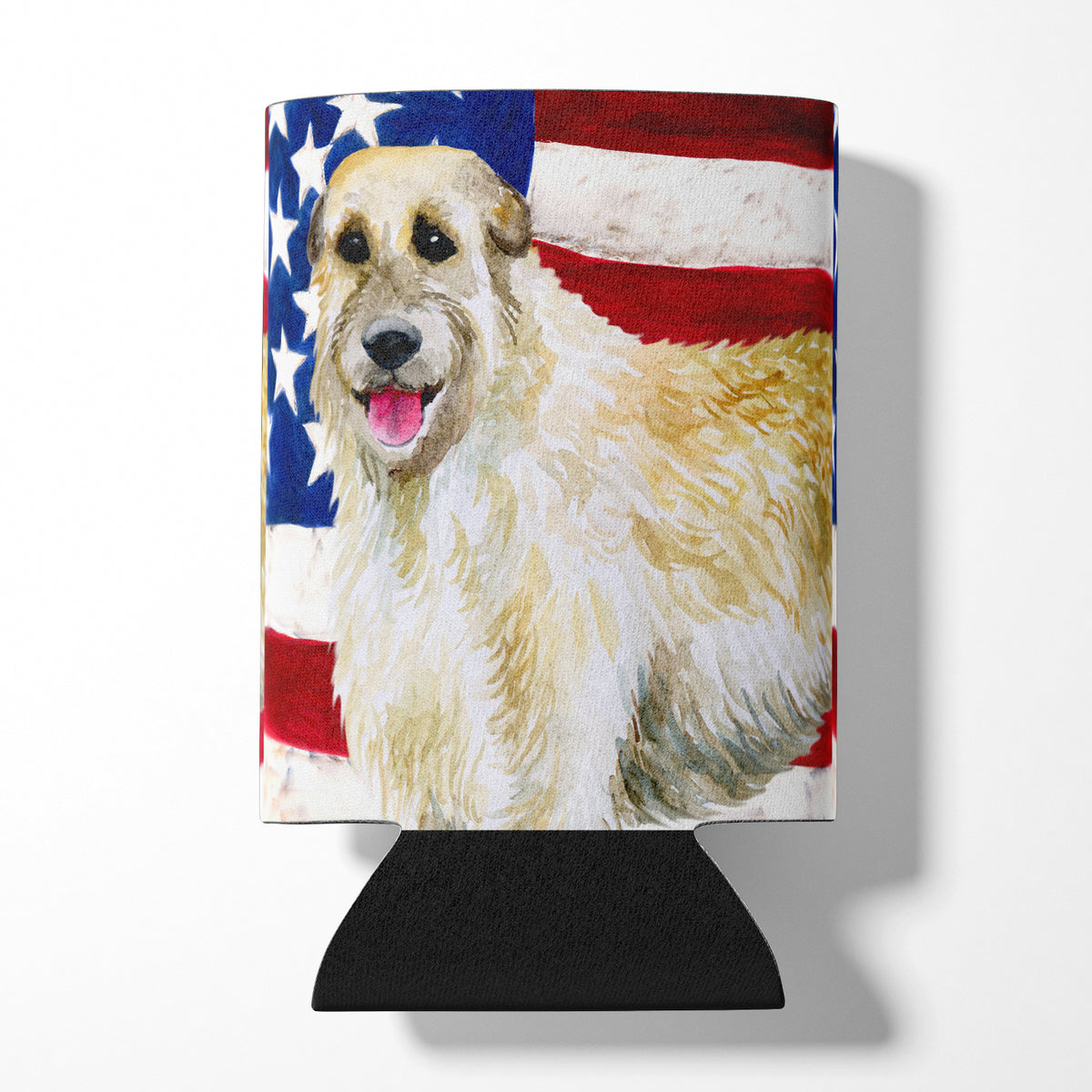 Irish Wolfhound Patriotic Can or Bottle Hugger BB9670CC  the-store.com.