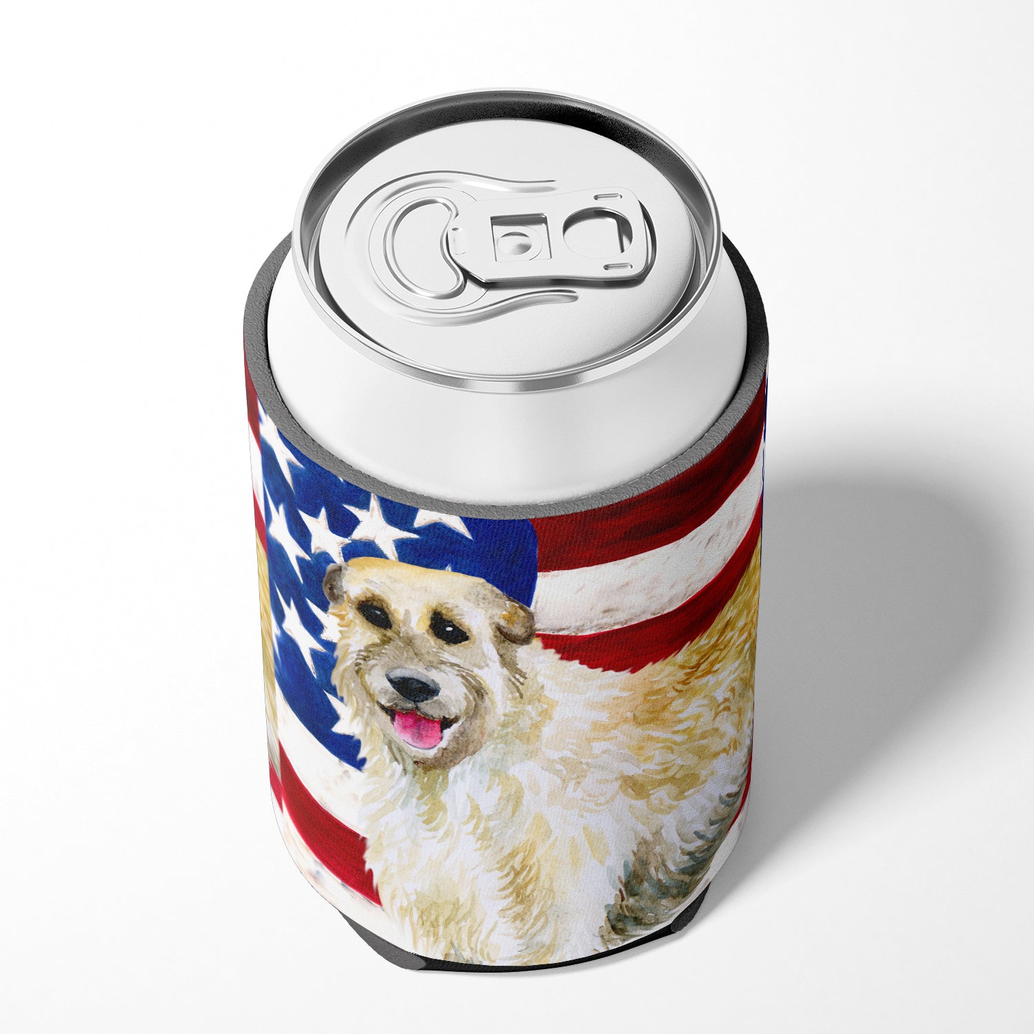 Irish Wolfhound Patriotic Can or Bottle Hugger BB9670CC  the-store.com.