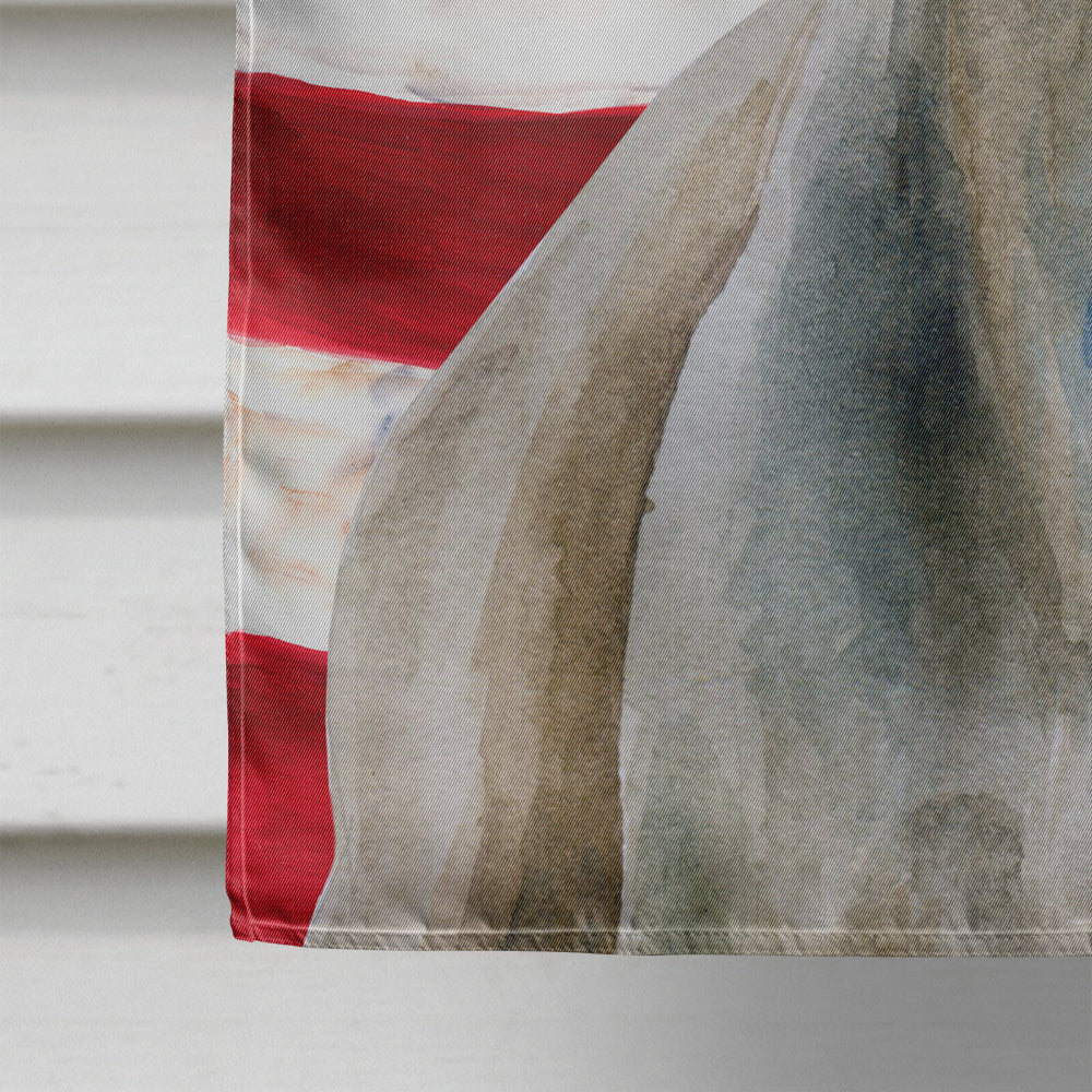 Weimaraner Patriotic Flag Canvas House Size BB9674CHF  the-store.com.