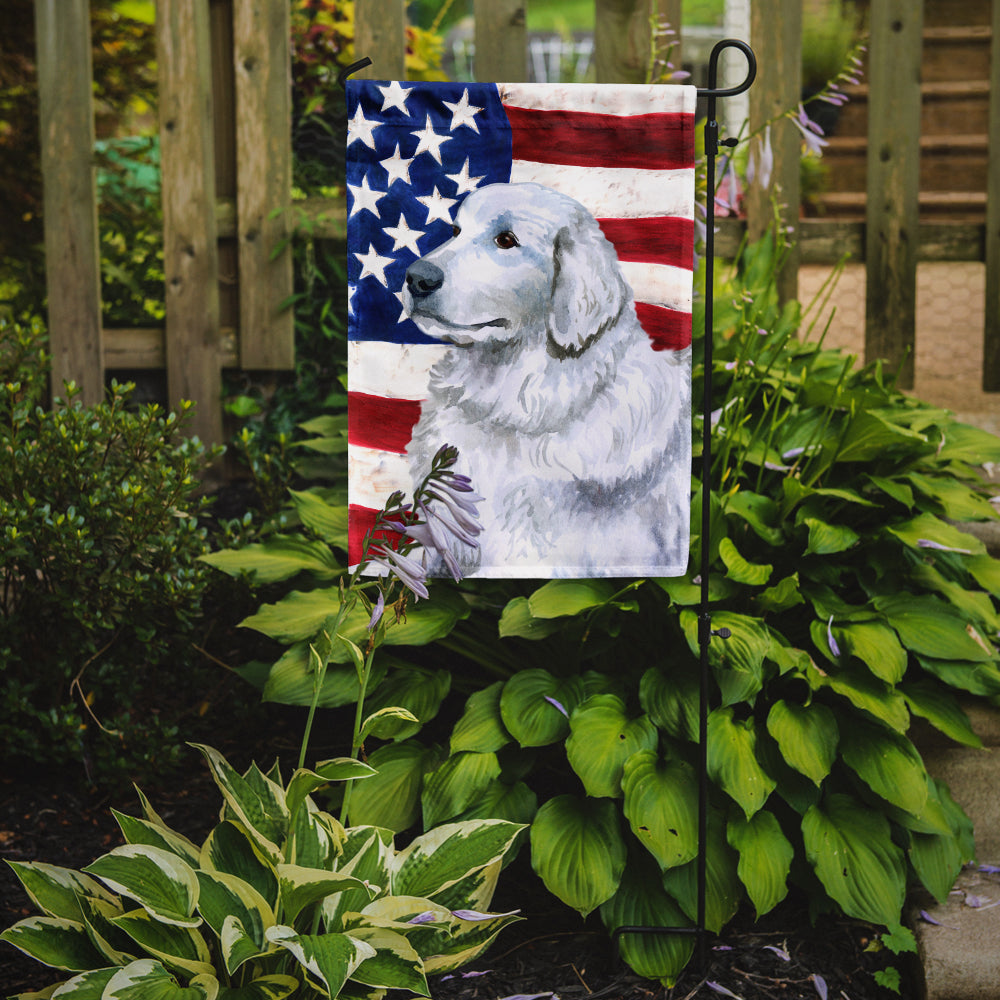 Maremma Sheepdog Patriotic Flag Garden Size BB9675GF