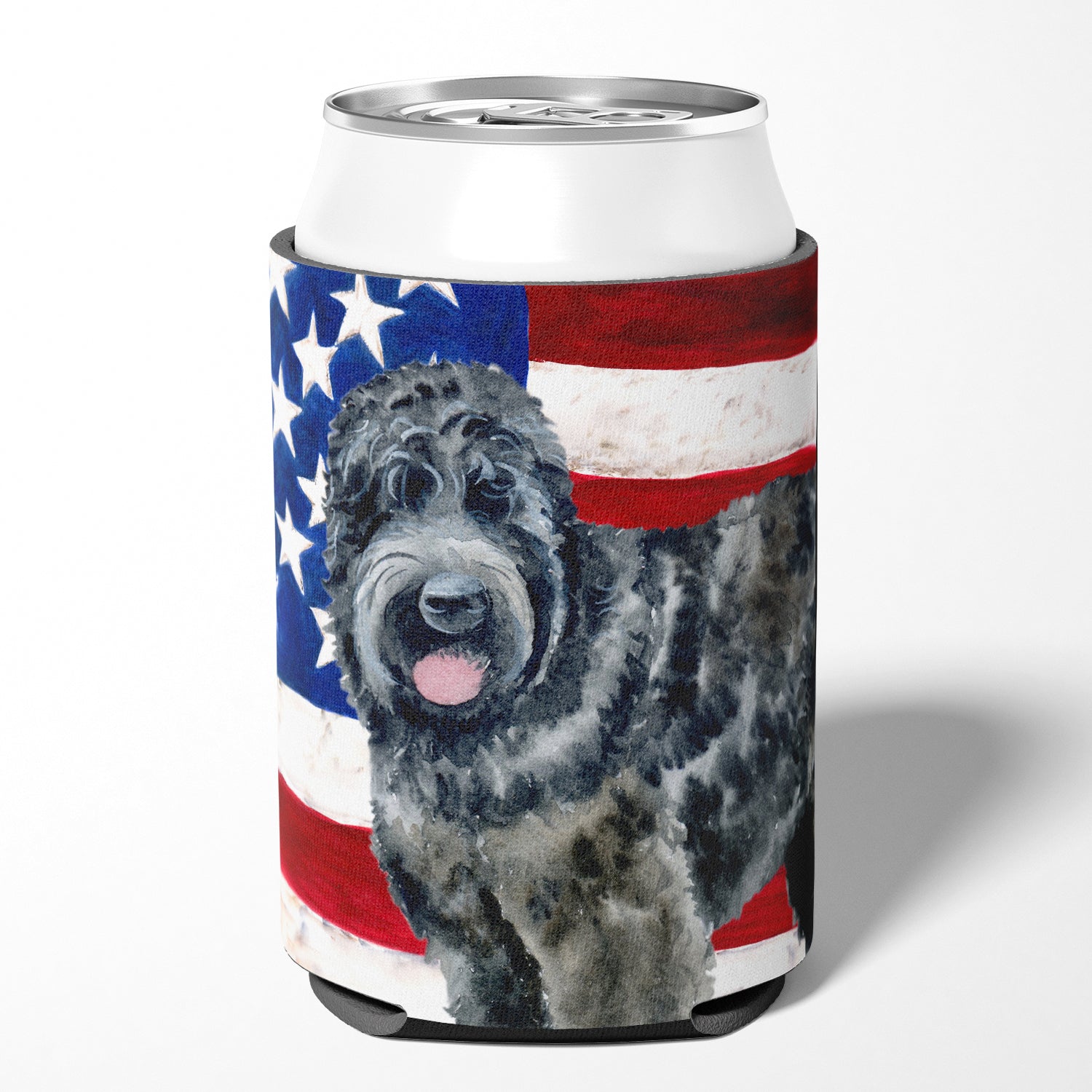 Black Russian Terrier Patriotic Can or Bottle Hugger BB9677CC  the-store.com.
