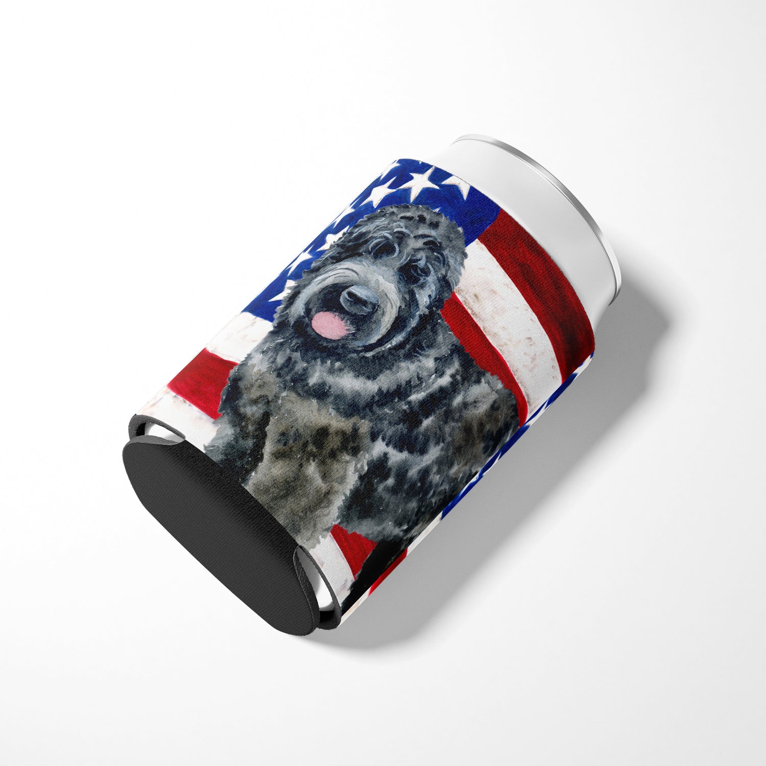Black Russian Terrier Patriotic Can or Bottle Hugger BB9677CC  the-store.com.