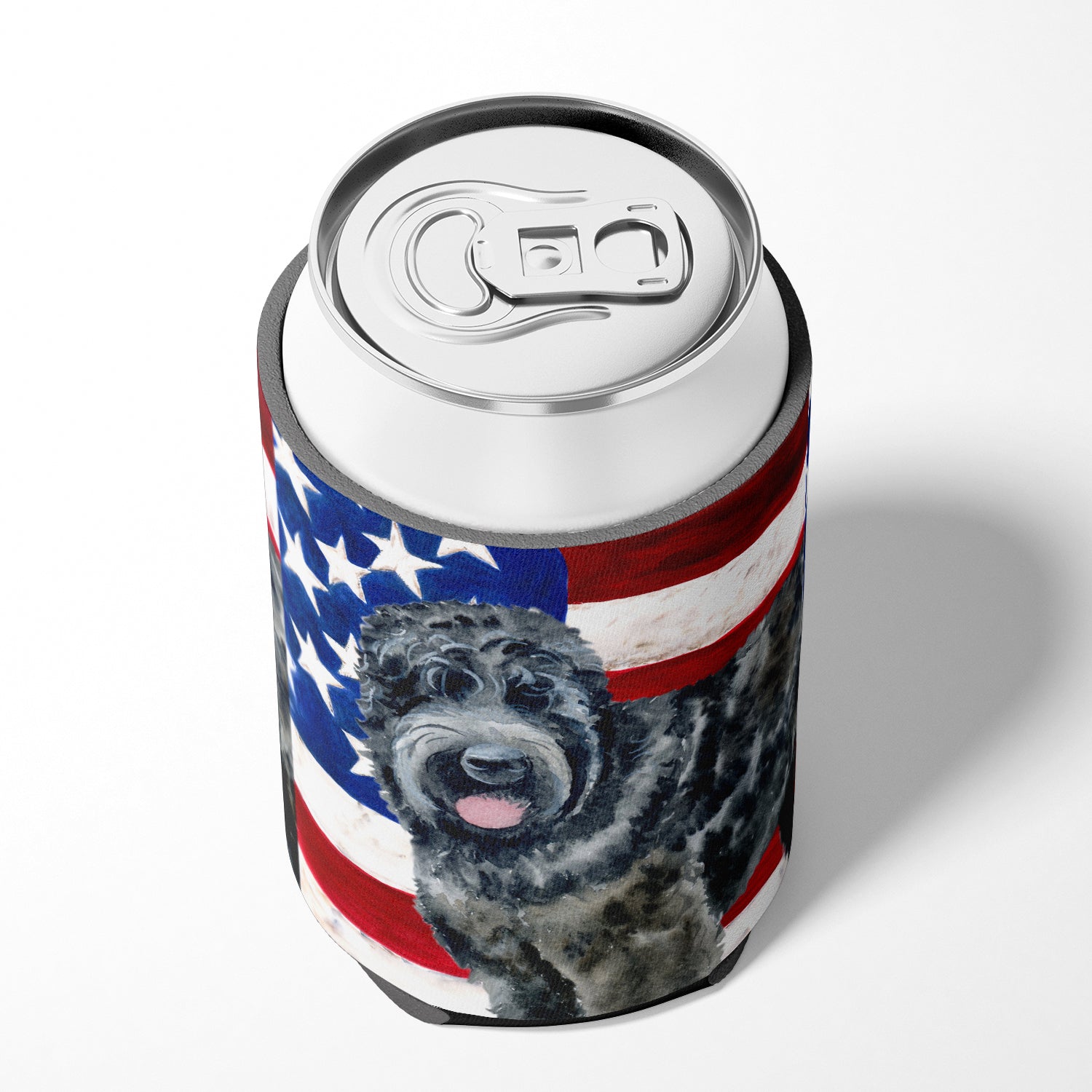 Black Russian Terrier Patriotic Can or Bottle Hugger BB9677CC