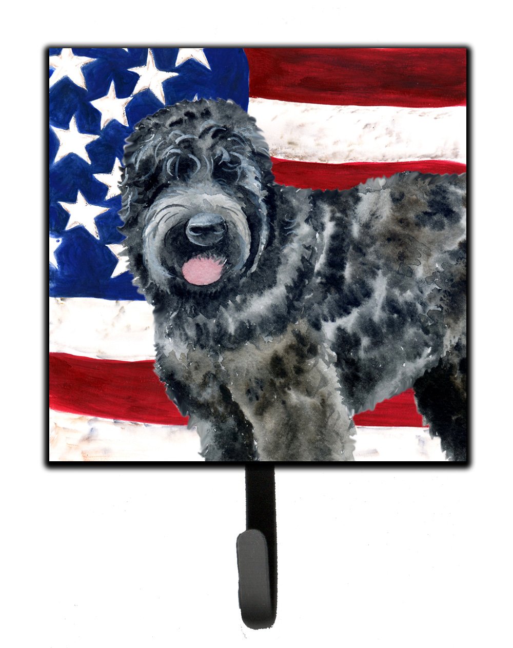 Black Russian Terrier Patriotic Leash or Key Holder BB9677SH4 by Caroline&#39;s Treasures