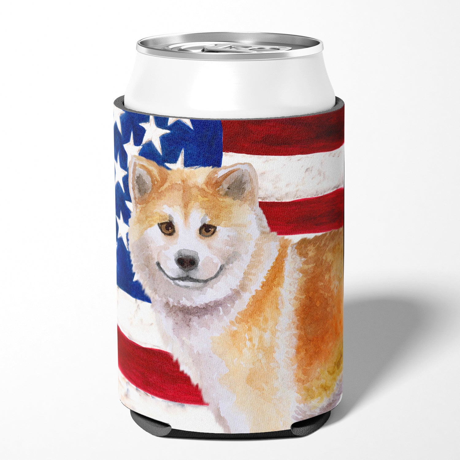 Shiba Inu Patriotic Can or Bottle Hugger BB9678CC  the-store.com.