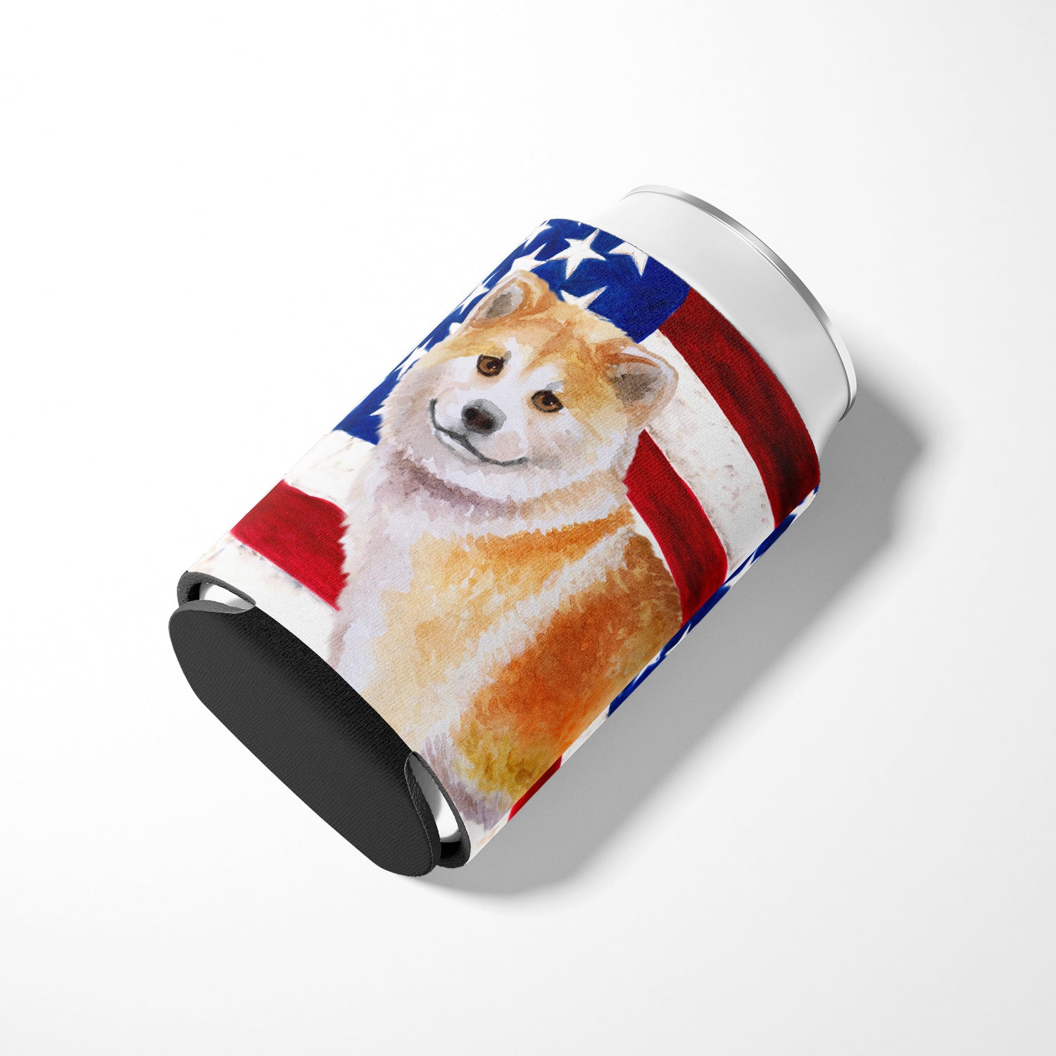 Shiba Inu Patriotic Can or Bottle Hugger BB9678CC  the-store.com.