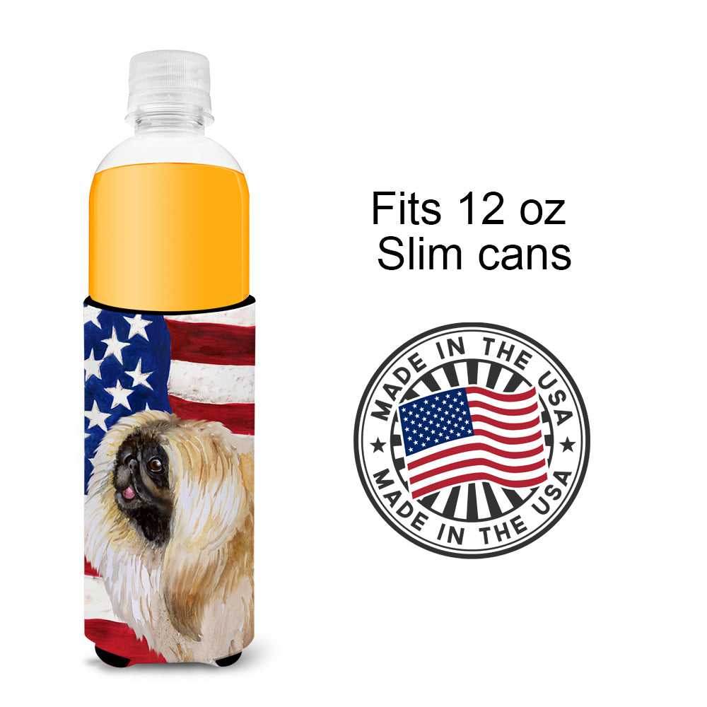 Pekingese Patriotic  Ultra Hugger for slim cans BB9681MUK