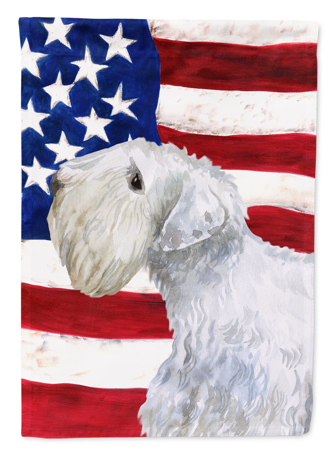 Sealyham Terrier Drapeau patriotique Taille de la maison en toile BB9684CHF