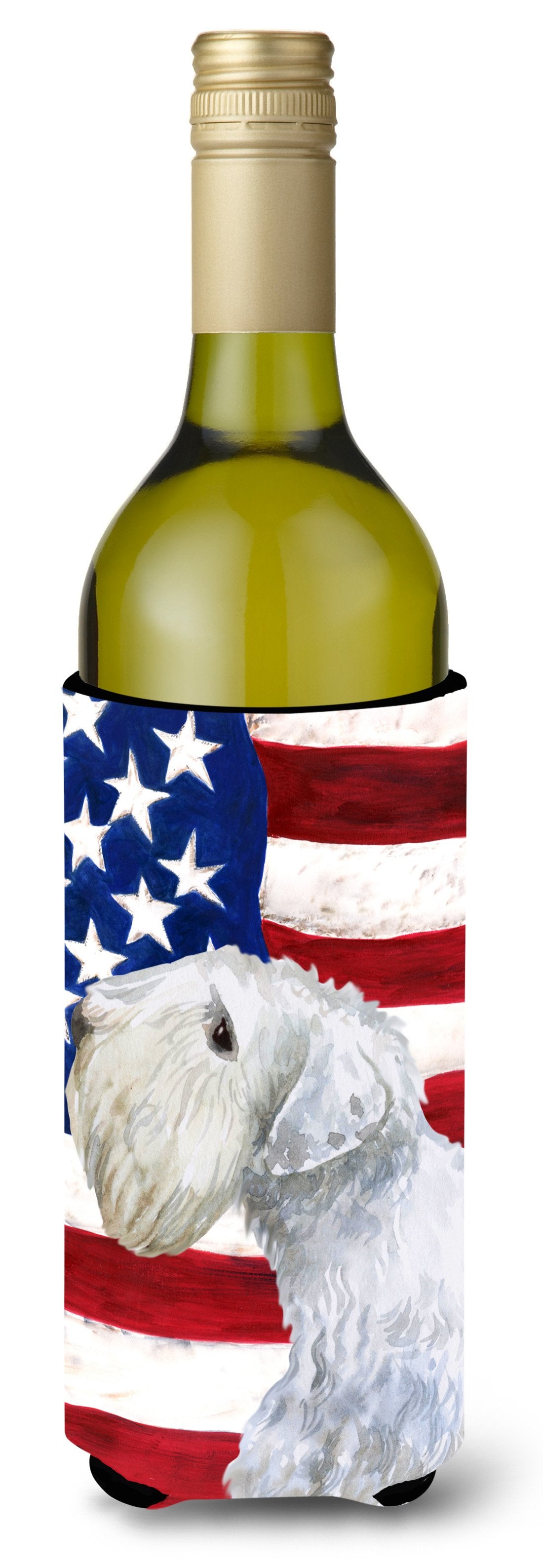 Sealyham Terrier Patriotic Wine Bottle Beverge Insulator Hugger BB9684LITERK by Caroline&#39;s Treasures