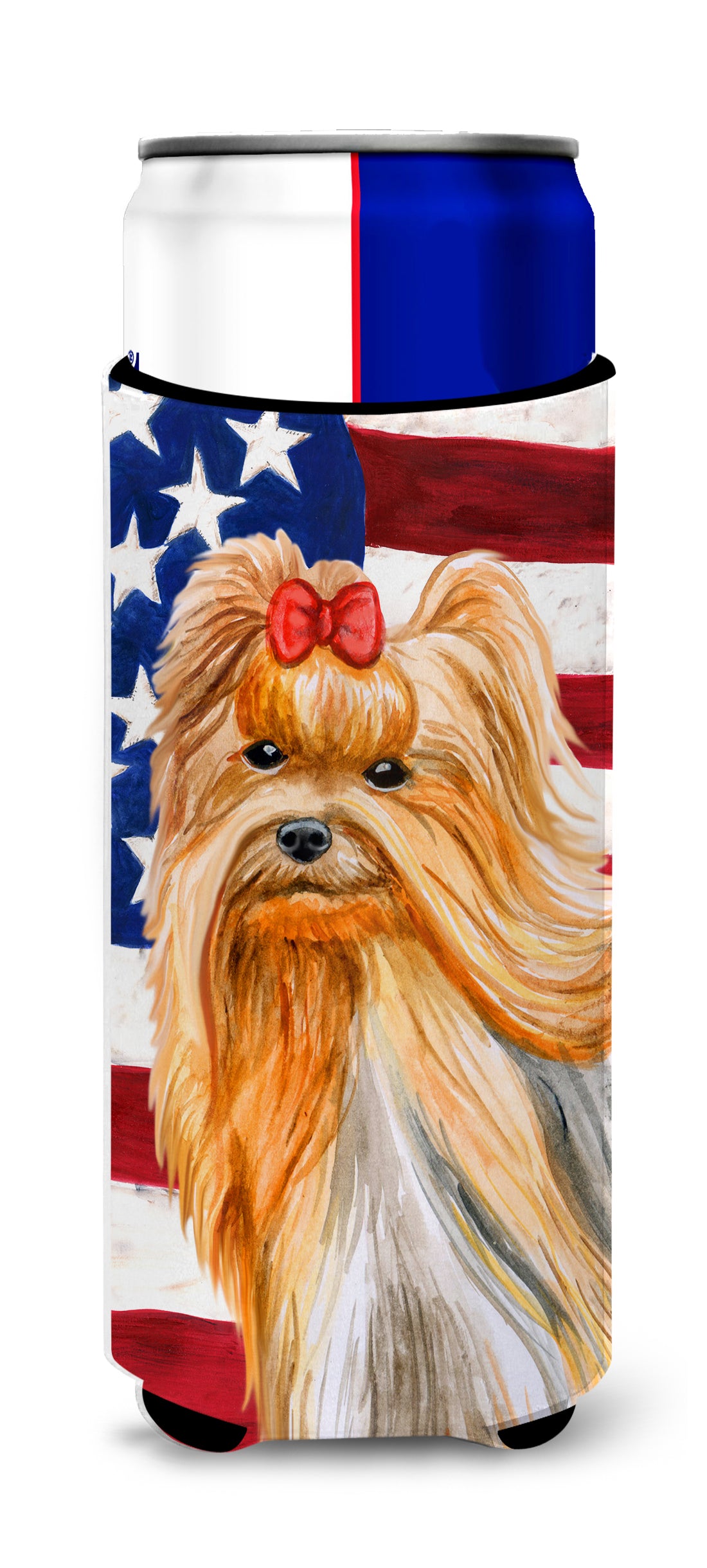 Yorkshire Terrier Patriotic  Ultra Hugger for slim cans BB9685MUK  the-store.com.