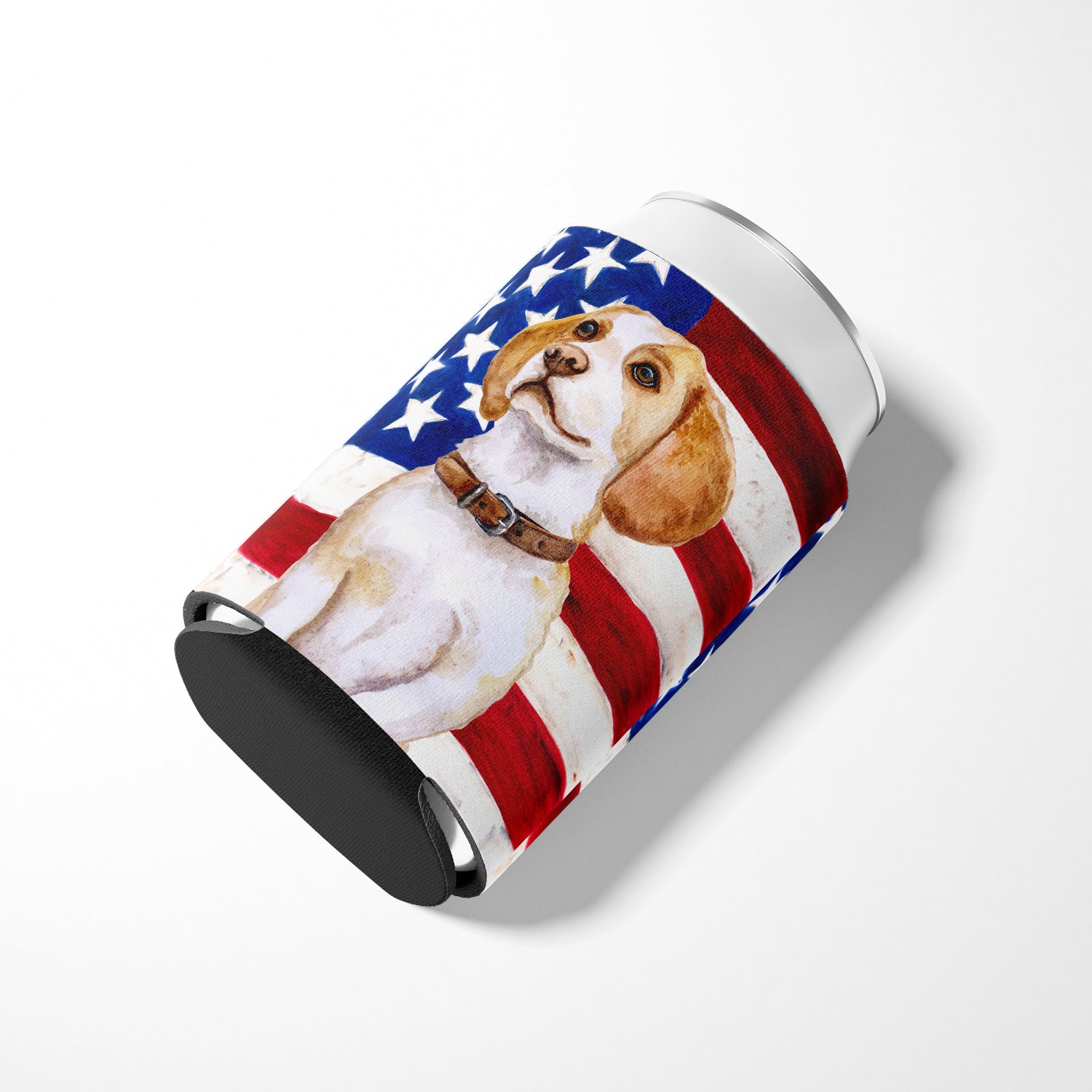 Beagle Patriotic Can or Bottle Hugger BB9686CC