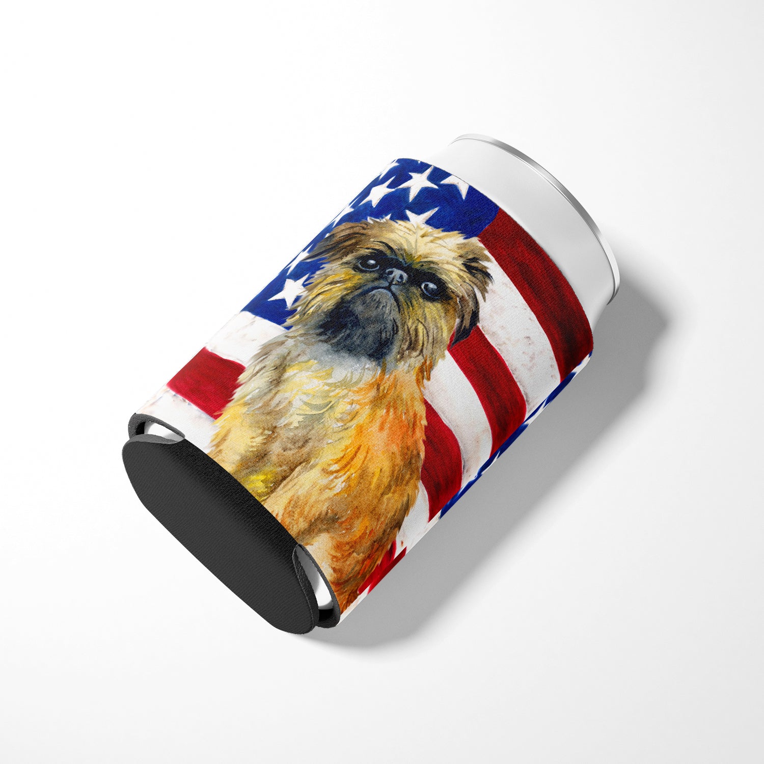 Brussels Griffon Patriotic Can or Bottle Hugger BB9687CC  the-store.com.