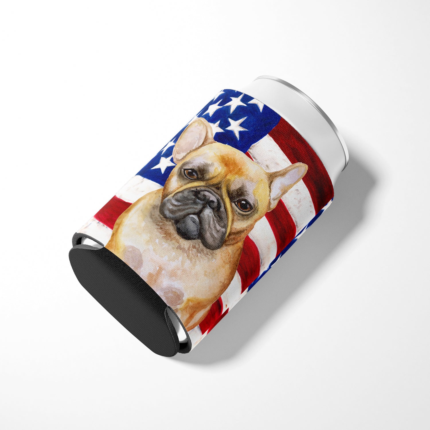 French Bulldog Patriotic Can or Bottle Hugger BB9688CC  the-store.com.