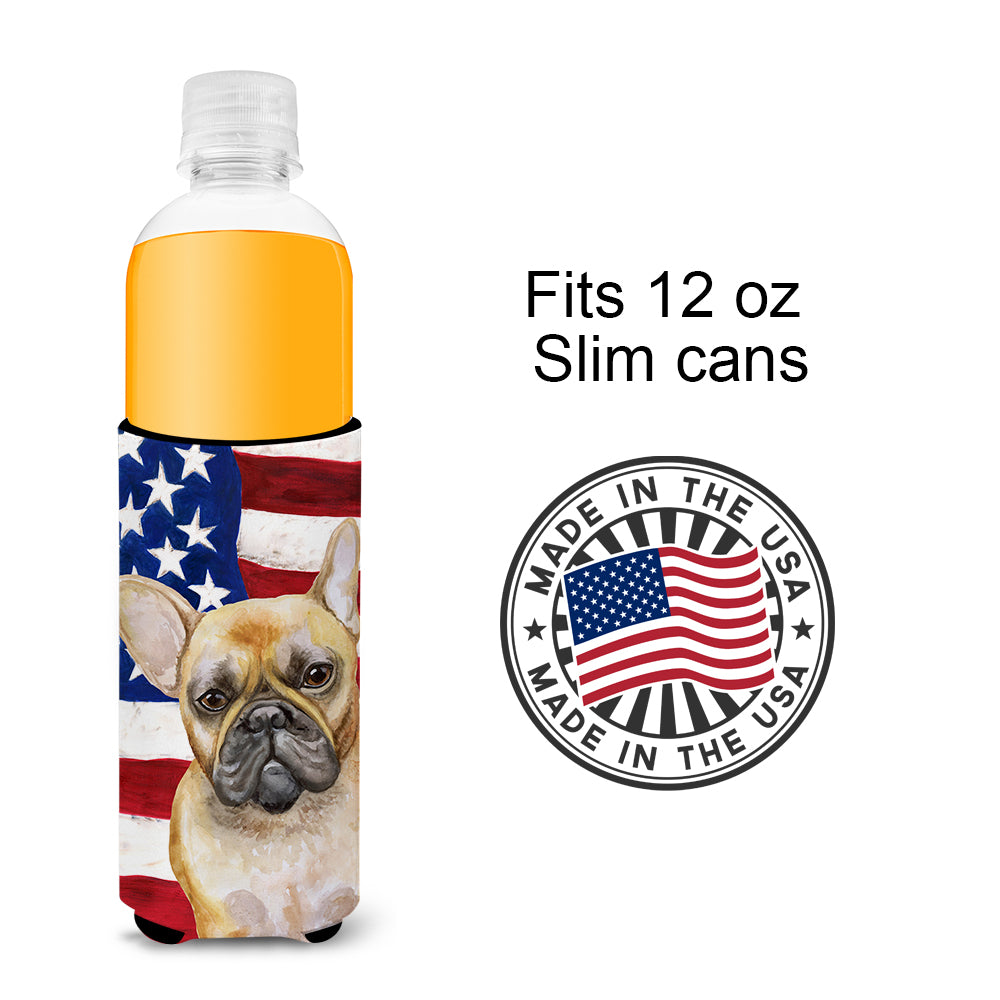French Bulldog Patriotic  Ultra Hugger for slim cans BB9688MUK