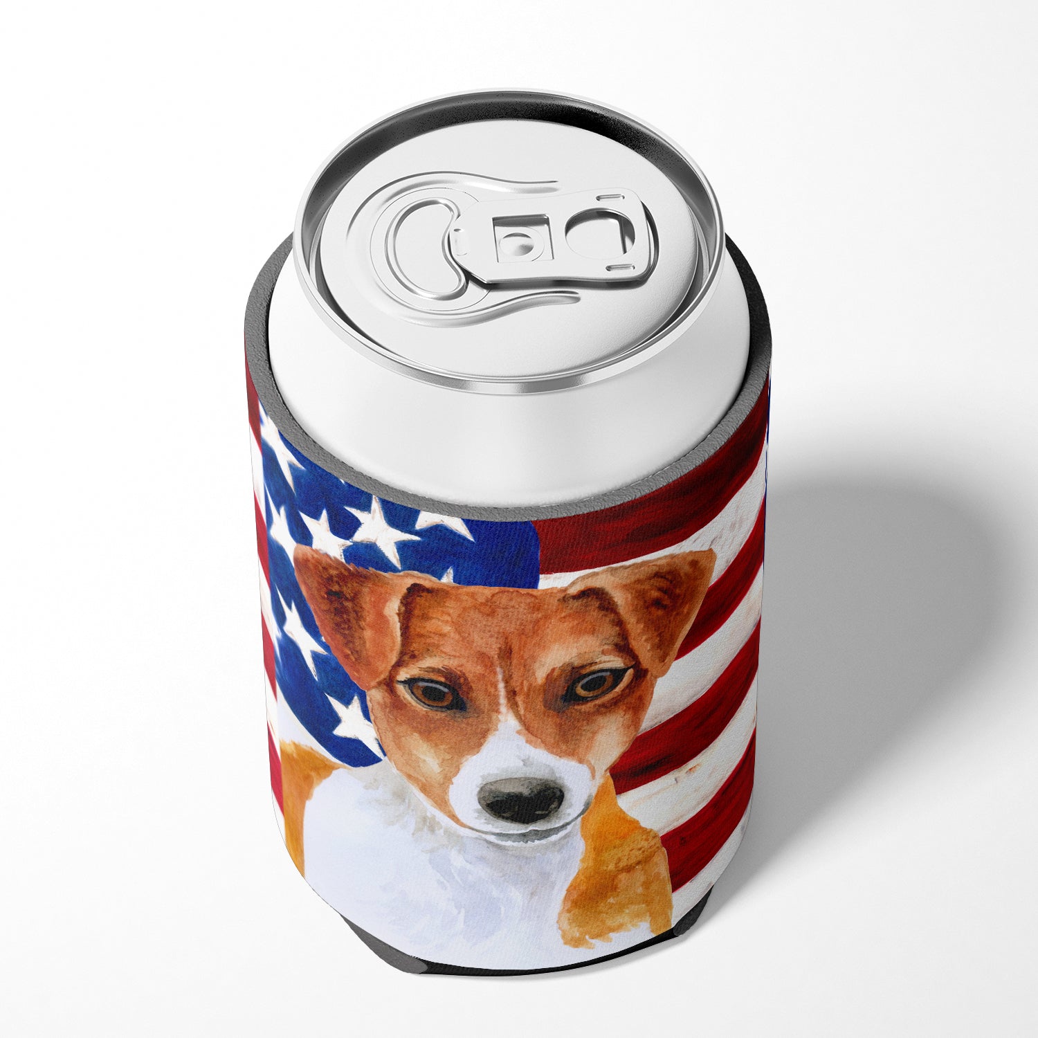 Jack Russell Terrier Patriotic Can or Bottle Hugger BB9689CC  the-store.com.