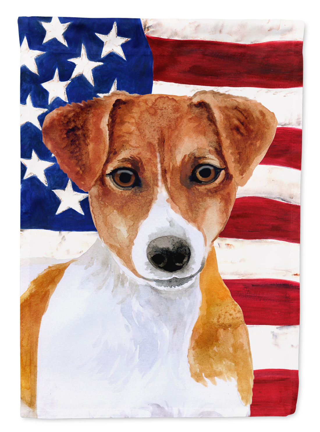Jack Russell Terrier Drapeau patriotique Toile Maison Taille BB9689CHF