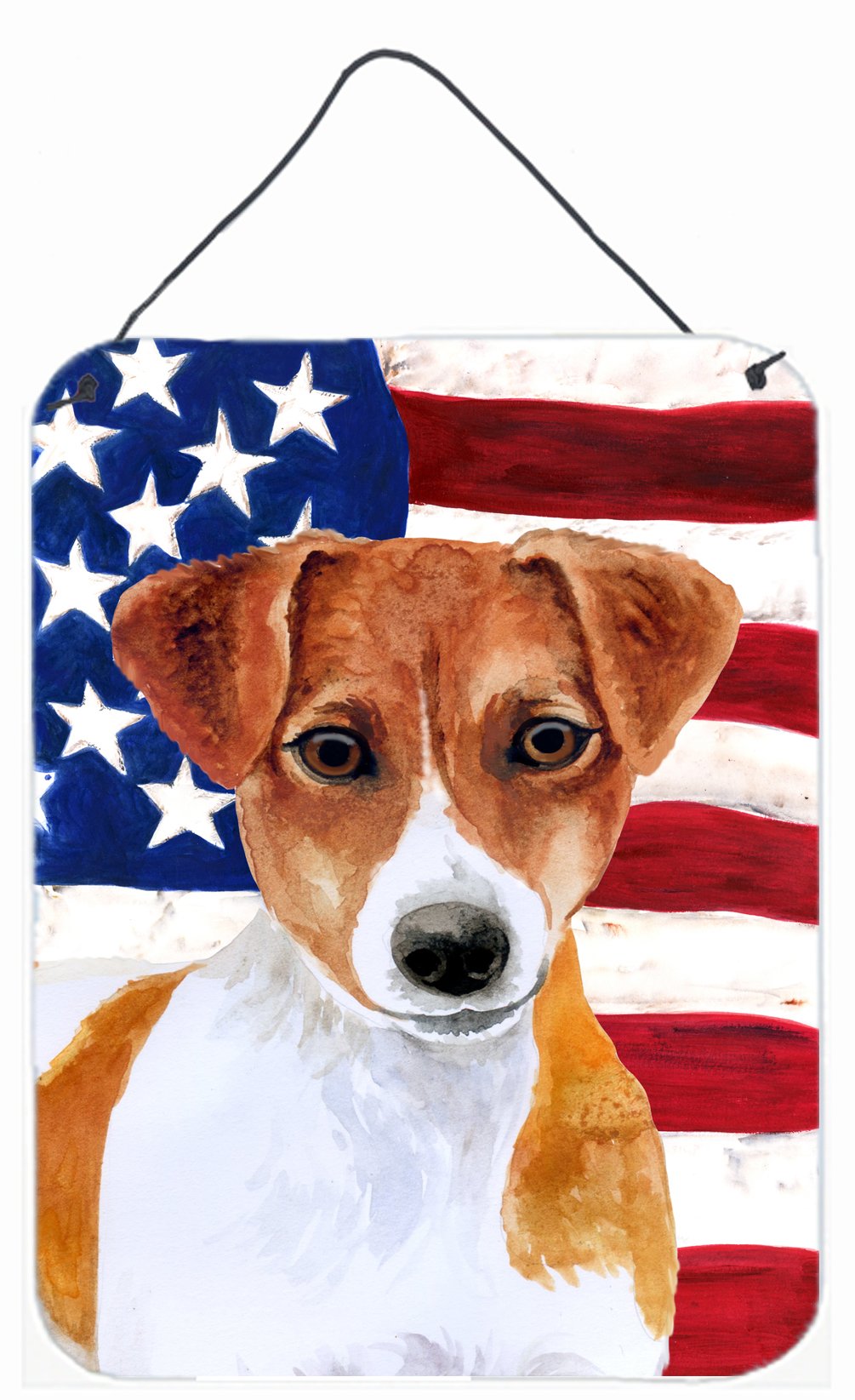 Jack Russell Terrier Patriotic Wall or Door Hanging Prints BB9689DS1216 by Caroline's Treasures