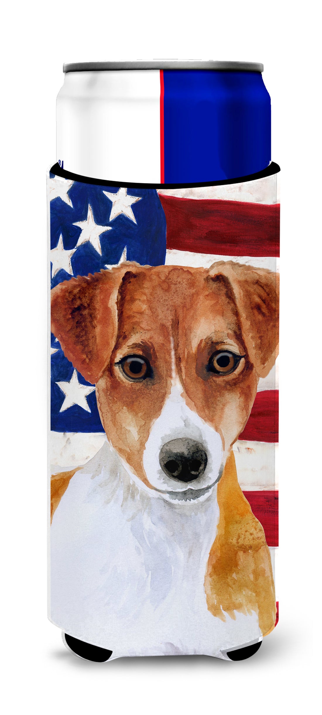 Jack Russell Terrier Patriotic Michelob Ultra Hugger pour canettes minces BB9689MUK