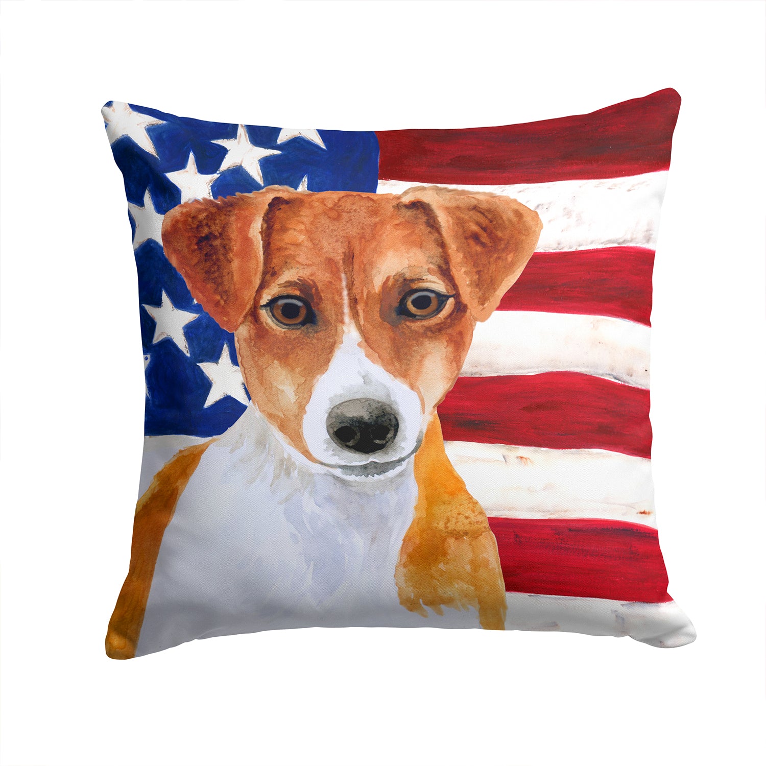 Jack Russell Terrier Patriotic Fabric Decorative Pillow BB9689PW1414 - the-store.com