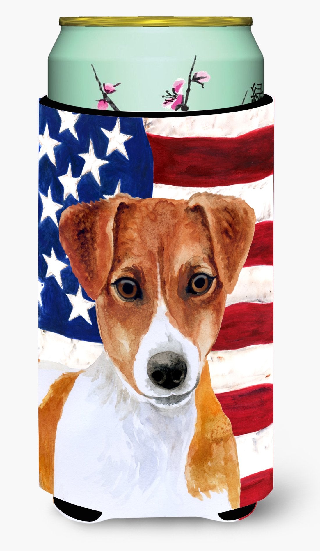 Jack Russell Terrier Patriotic Tall Boy Beverage Insulator Hugger BB9689TBC by Caroline&#39;s Treasures