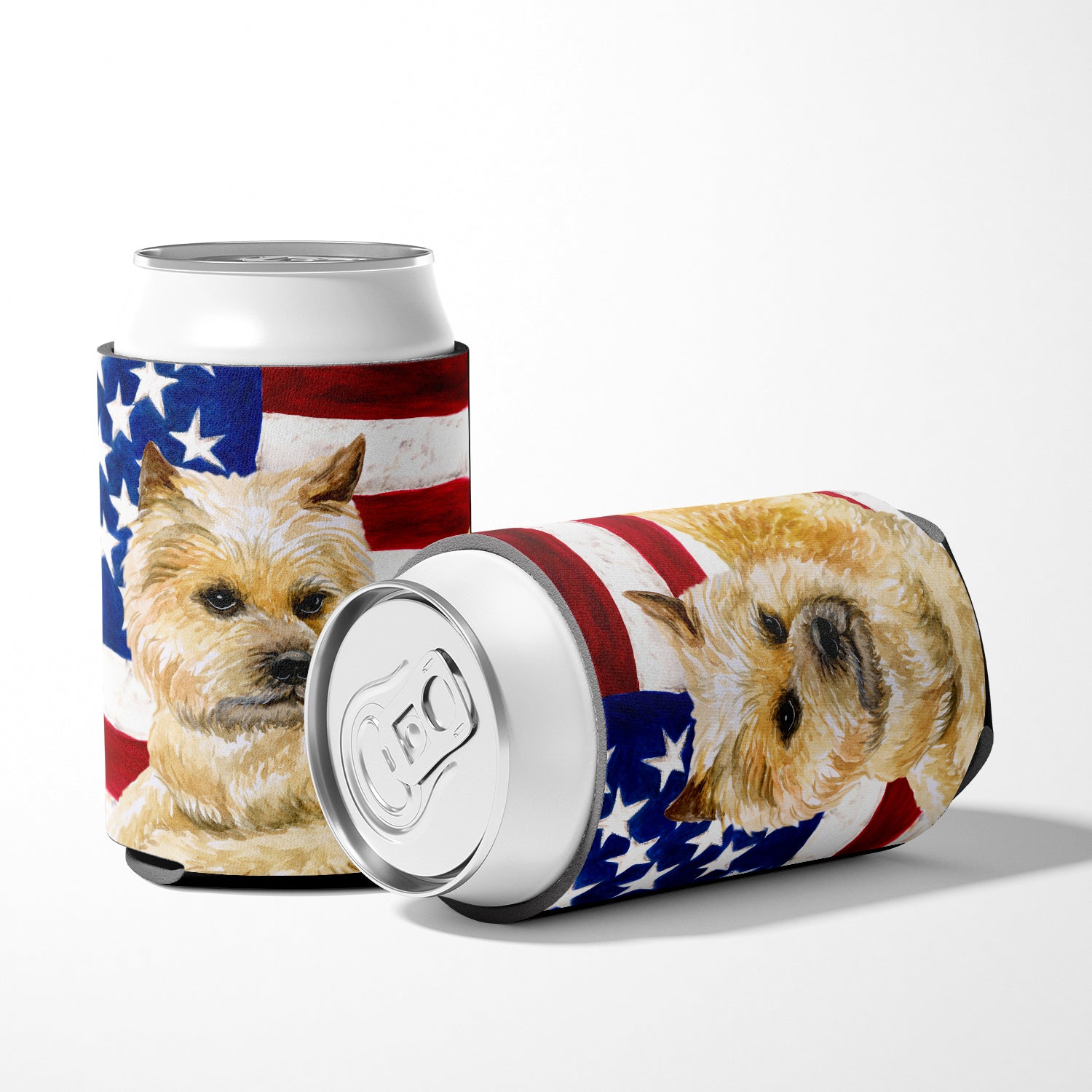 Cairn Terrier Patriotic Can or Bottle Hugger BB9690CC