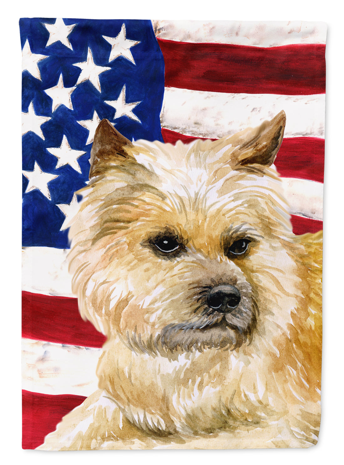 Cairn Terrier Patriotic Flag Canvas House Size BB9690CHF  the-store.com.