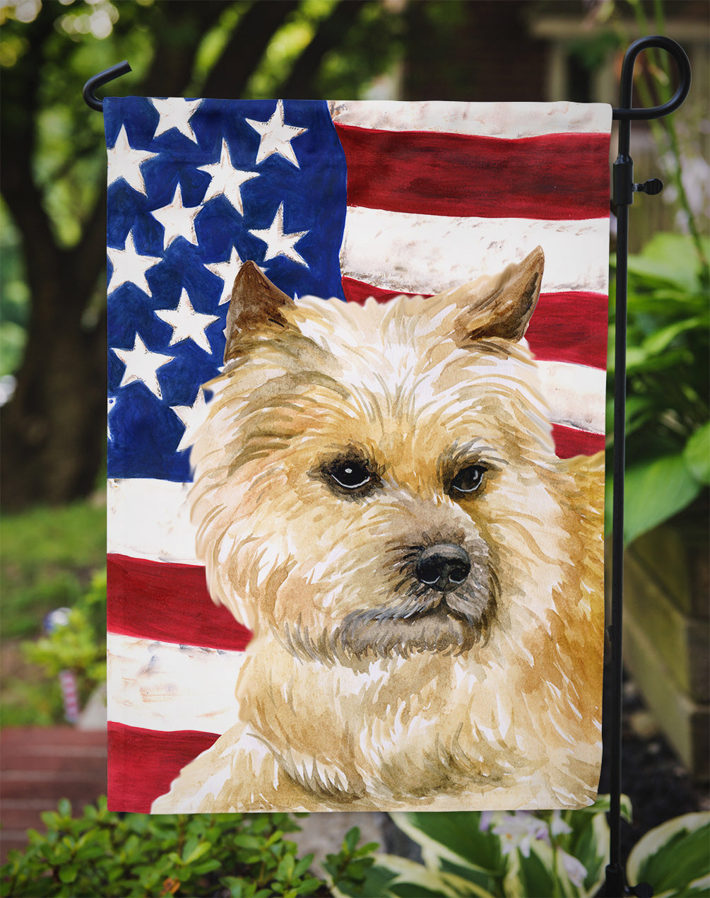 Cairn Terrier Patriotic Flag Garden Size BB9690GF