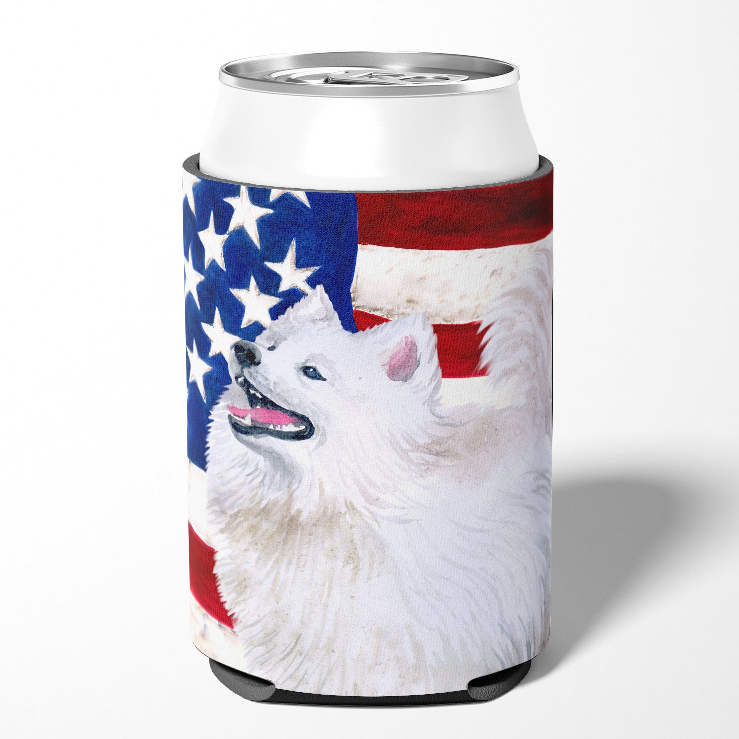 Samoyed Patriotic Can or Bottle Hugger BB9691CC  the-store.com.