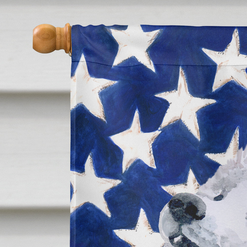 Samoyed Patriotic Flag Canvas House Size BB9691CHF