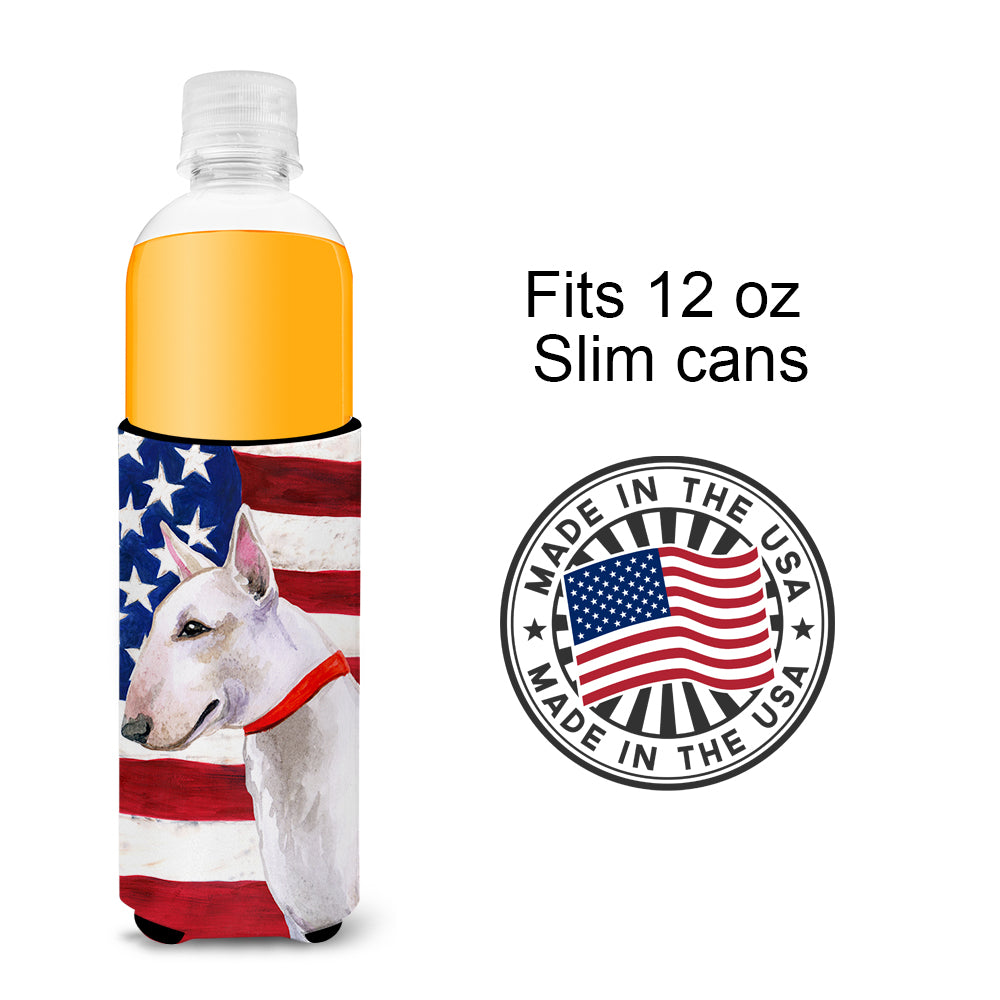 Bull Terrier Patriotic  Ultra Hugger for slim cans BB9693MUK  the-store.com.