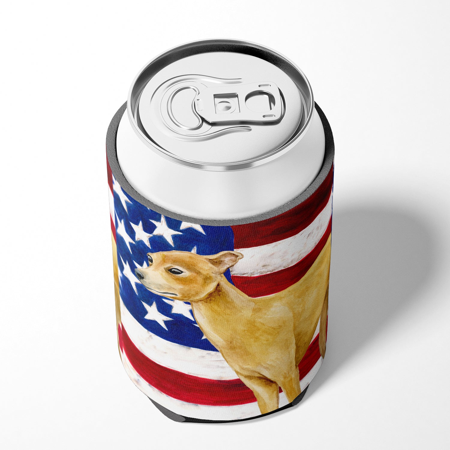 Italian Greyhound Patriotic Can or Bottle Hugger BB9698CC  the-store.com.